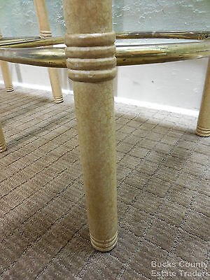 Quality Pair of Faux Bamboo Crackle Paint Bar Stools