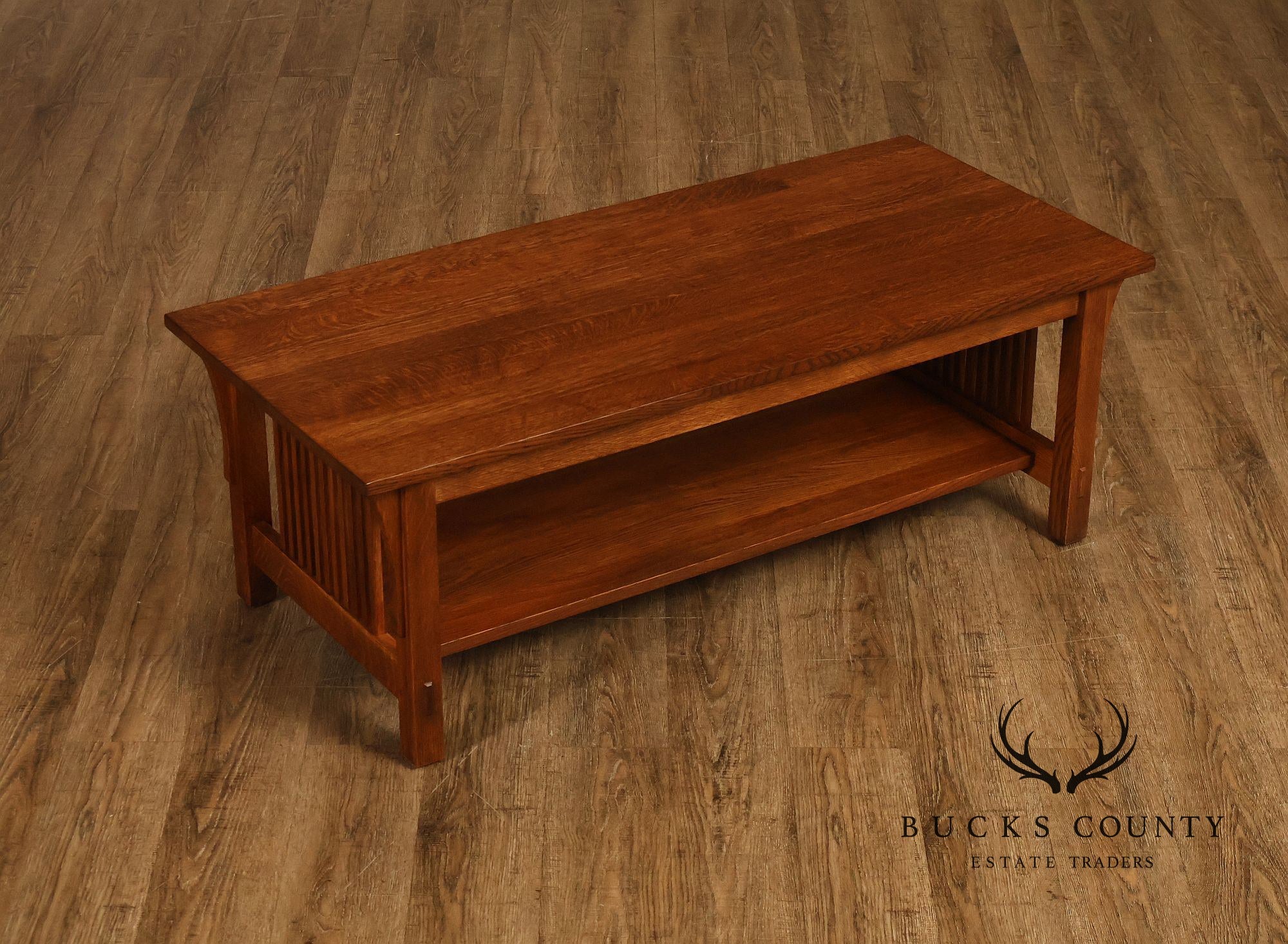 Stickley Mission Collection Oak Spindle Coffee Table
