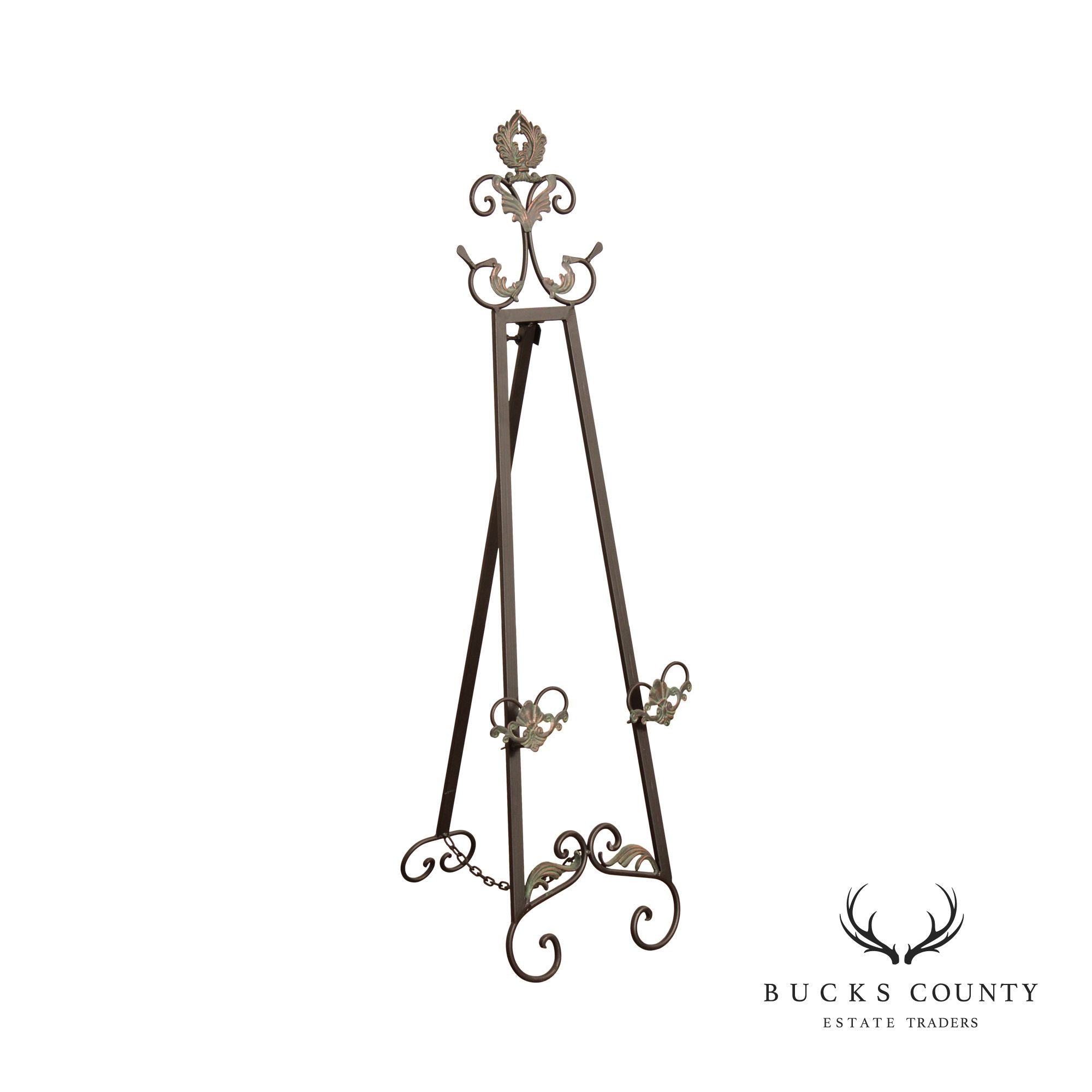 Art Nouveau Style Metal Easel