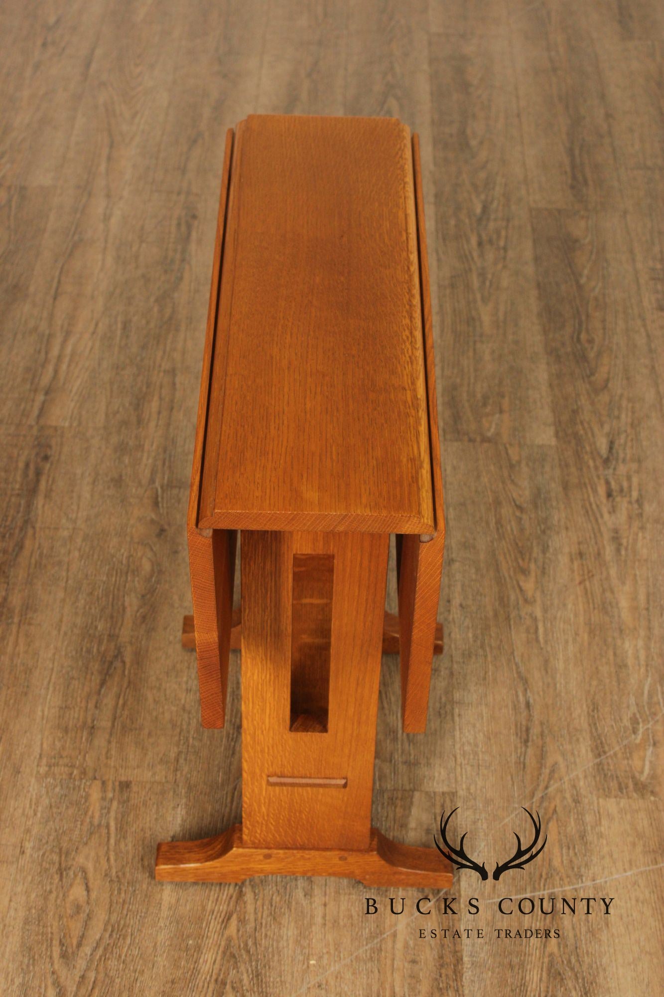 Stickley Mission Collection Oak Drop Leaf Side Table