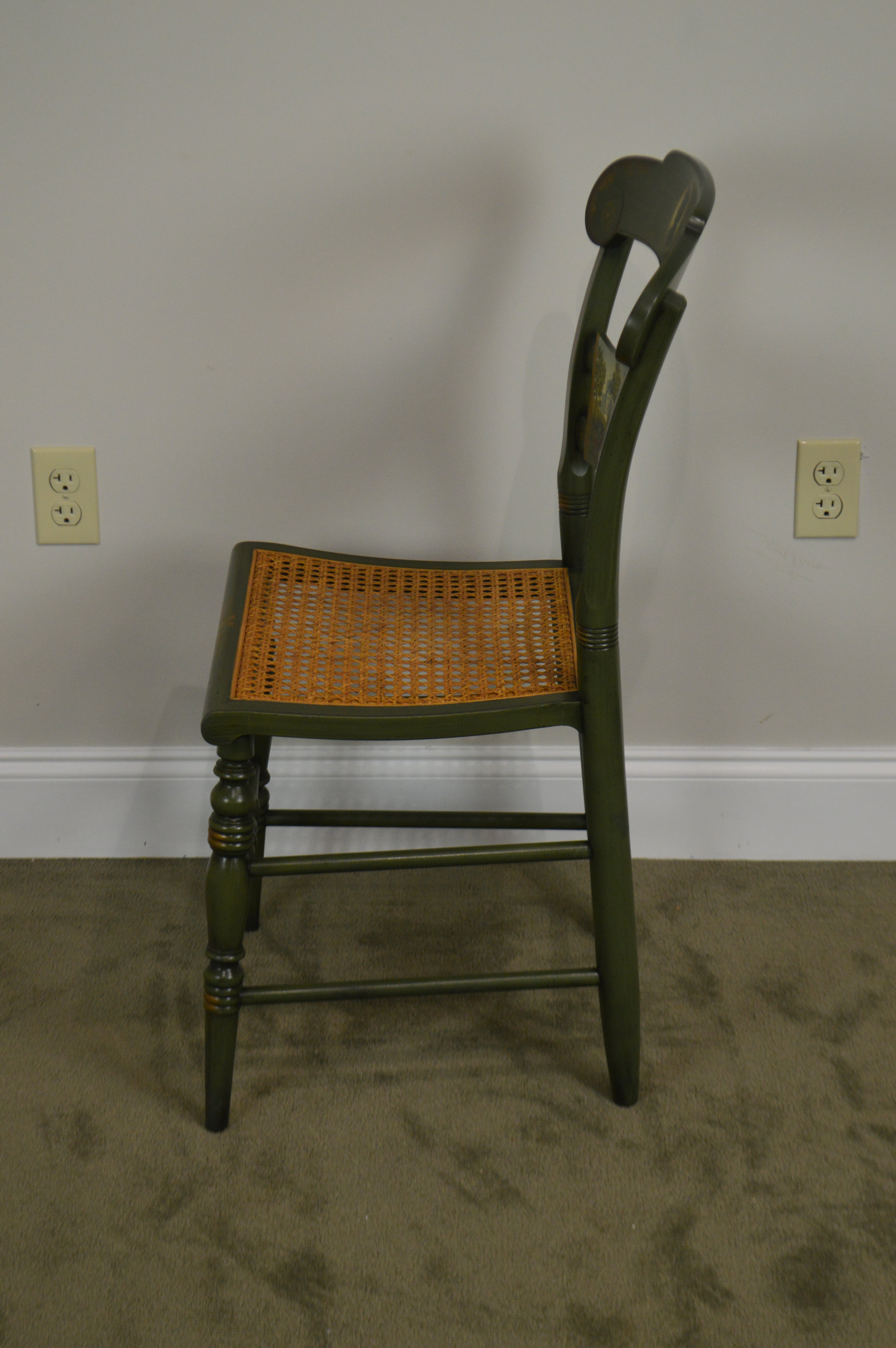 Hitchcock Andrew Jackson's Hermitage Limited Edition Hand Painted Pair Side Chairs (B)