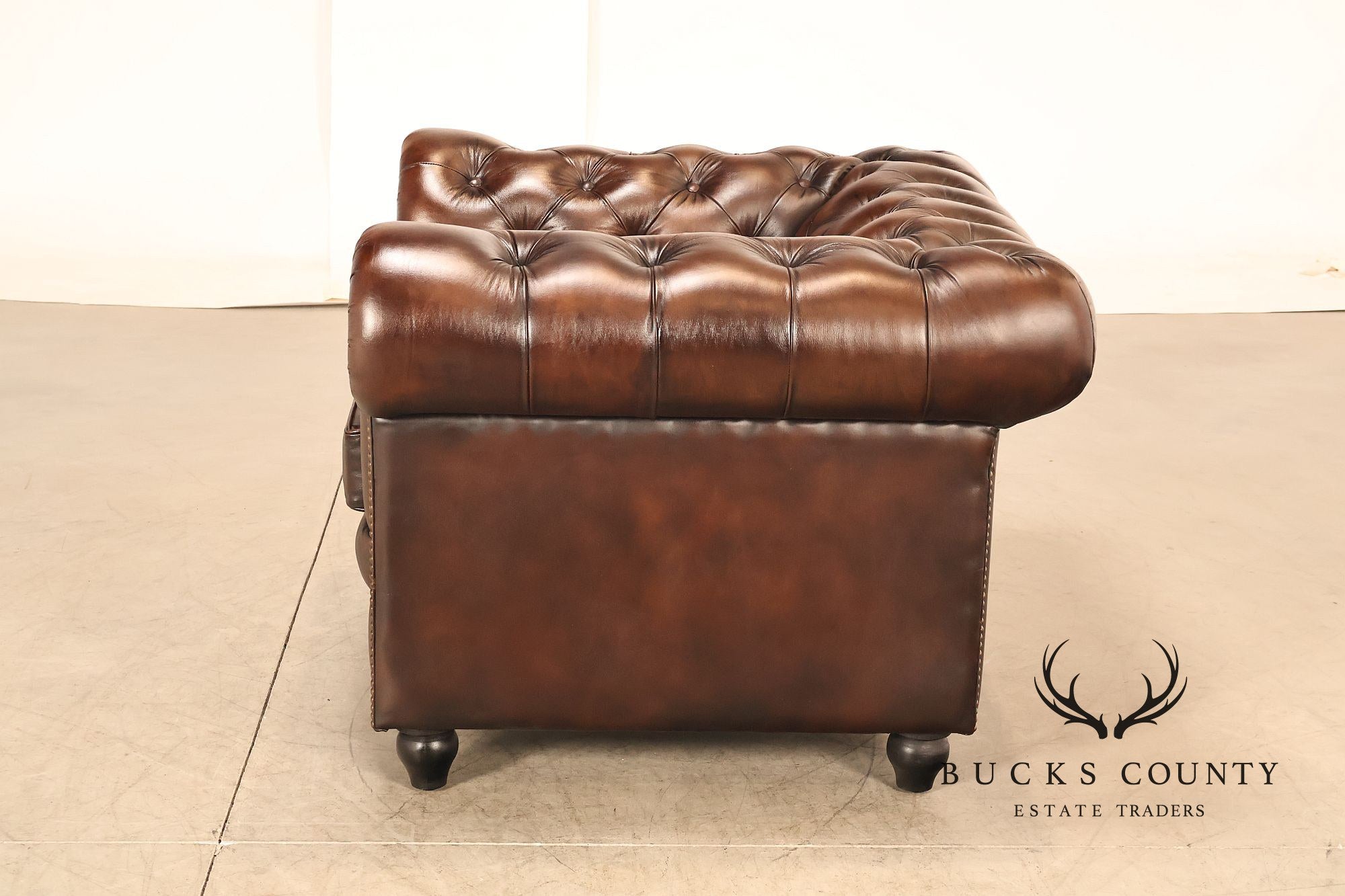 Distressed Brown Single Seater Cushion Chesterfield