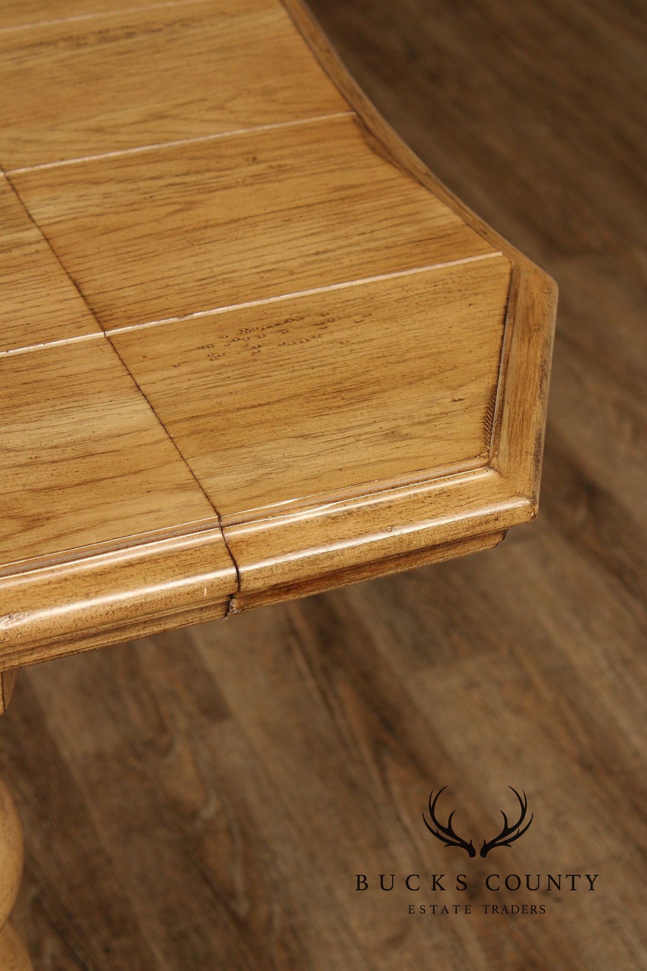 Bernhardt Spanish Revival Style Oak Extension Dining Table