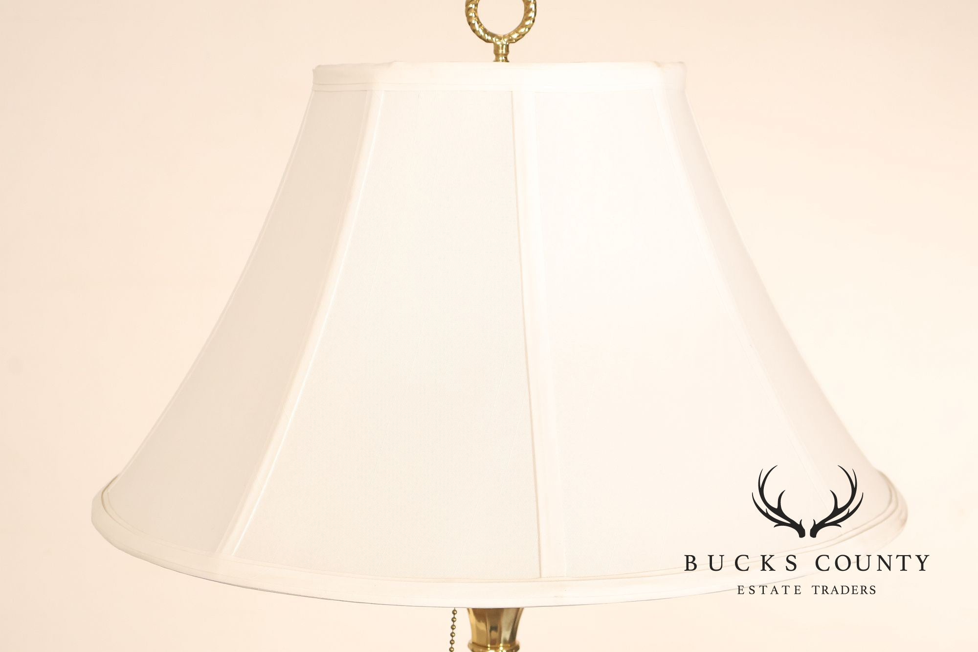 Traditional Brass Double Light Pineapple Accent Floor Lamp With Shade