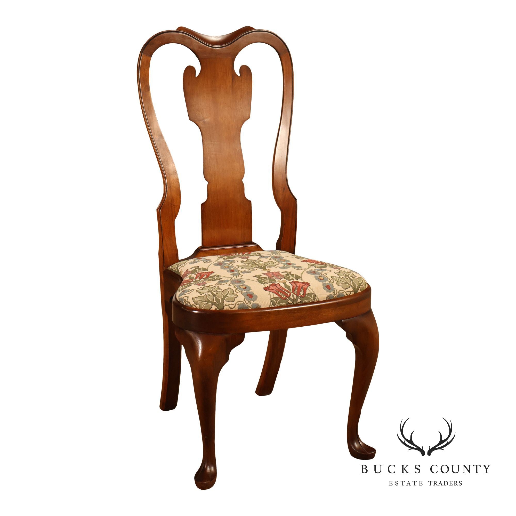 Saybolt Cleland Queen Anne Style Walnut Side Chair