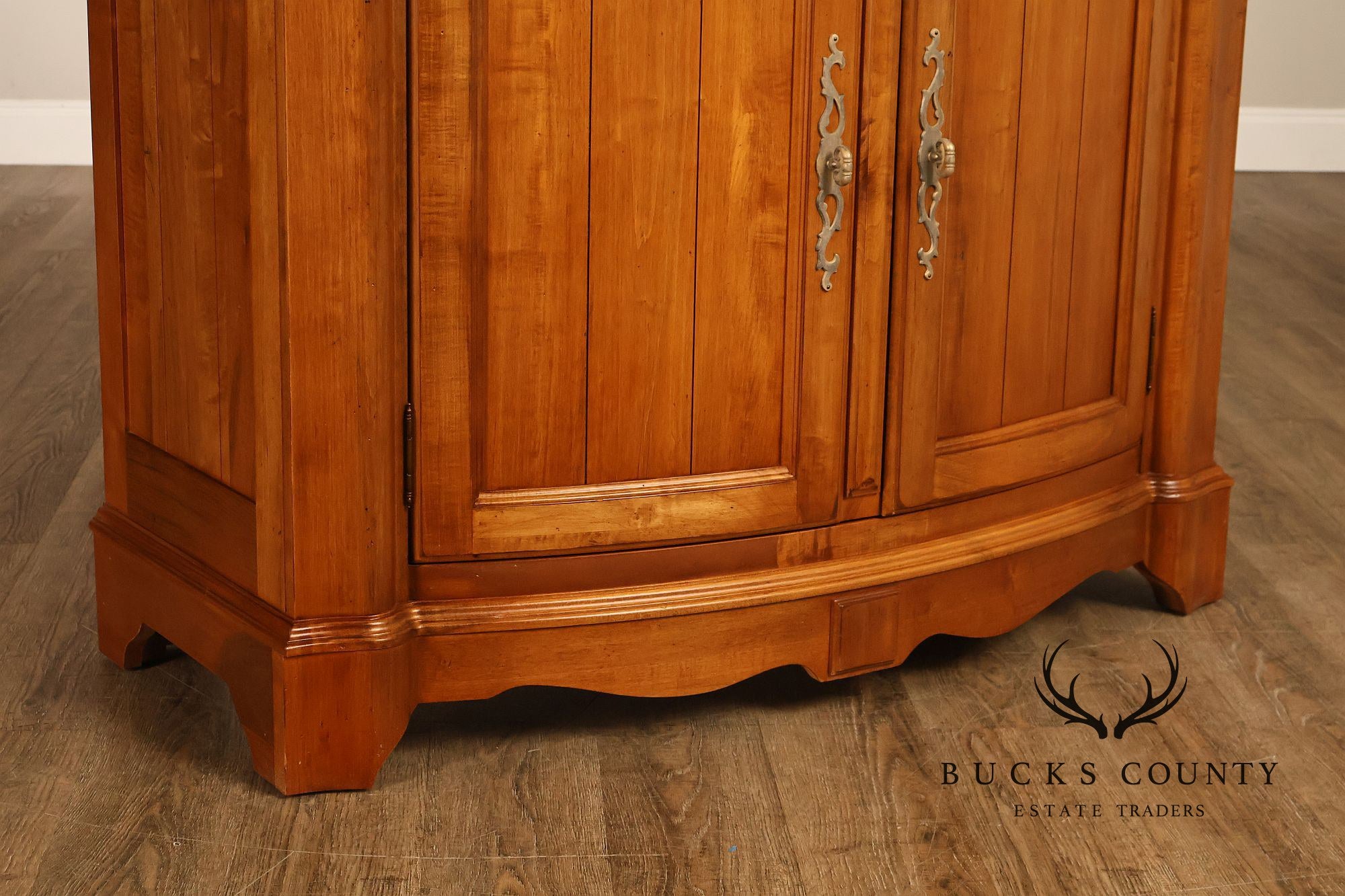 Ethan Allen French Country Style 'Legacy' Maple Bowfront Server