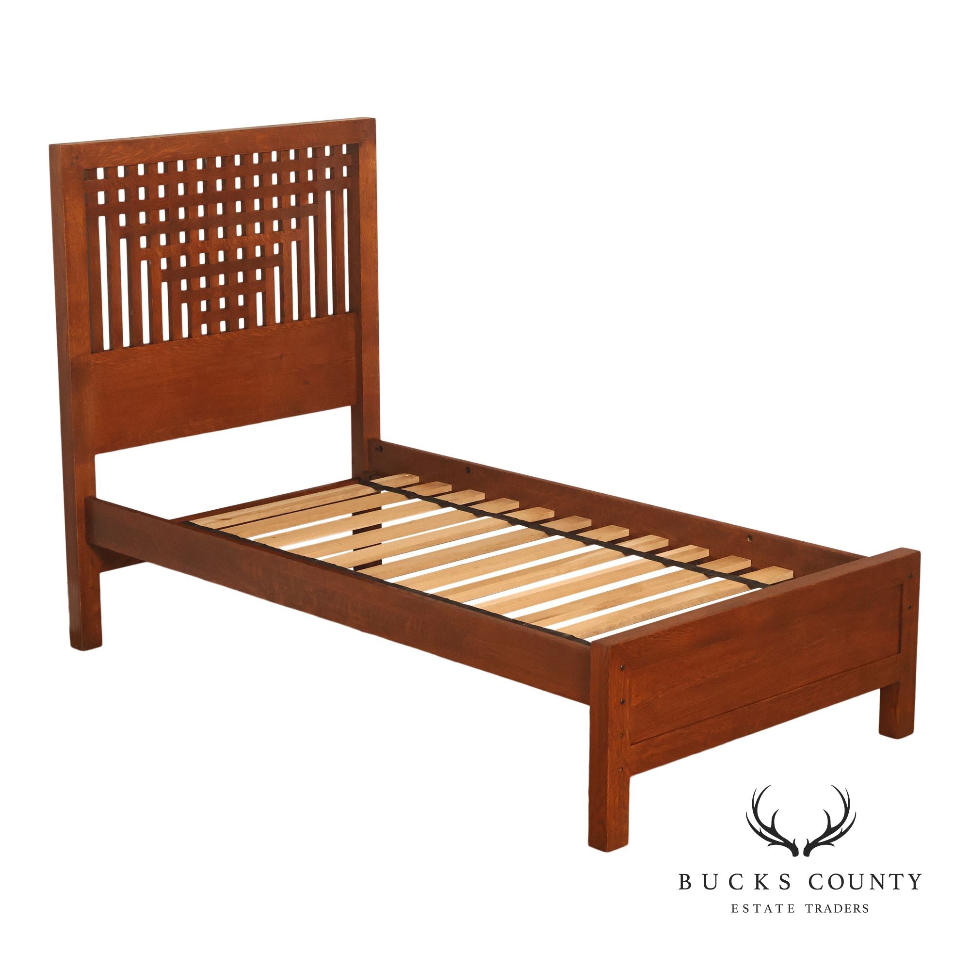 Stickley Antiquities Collection Mission Oak Twin Bed