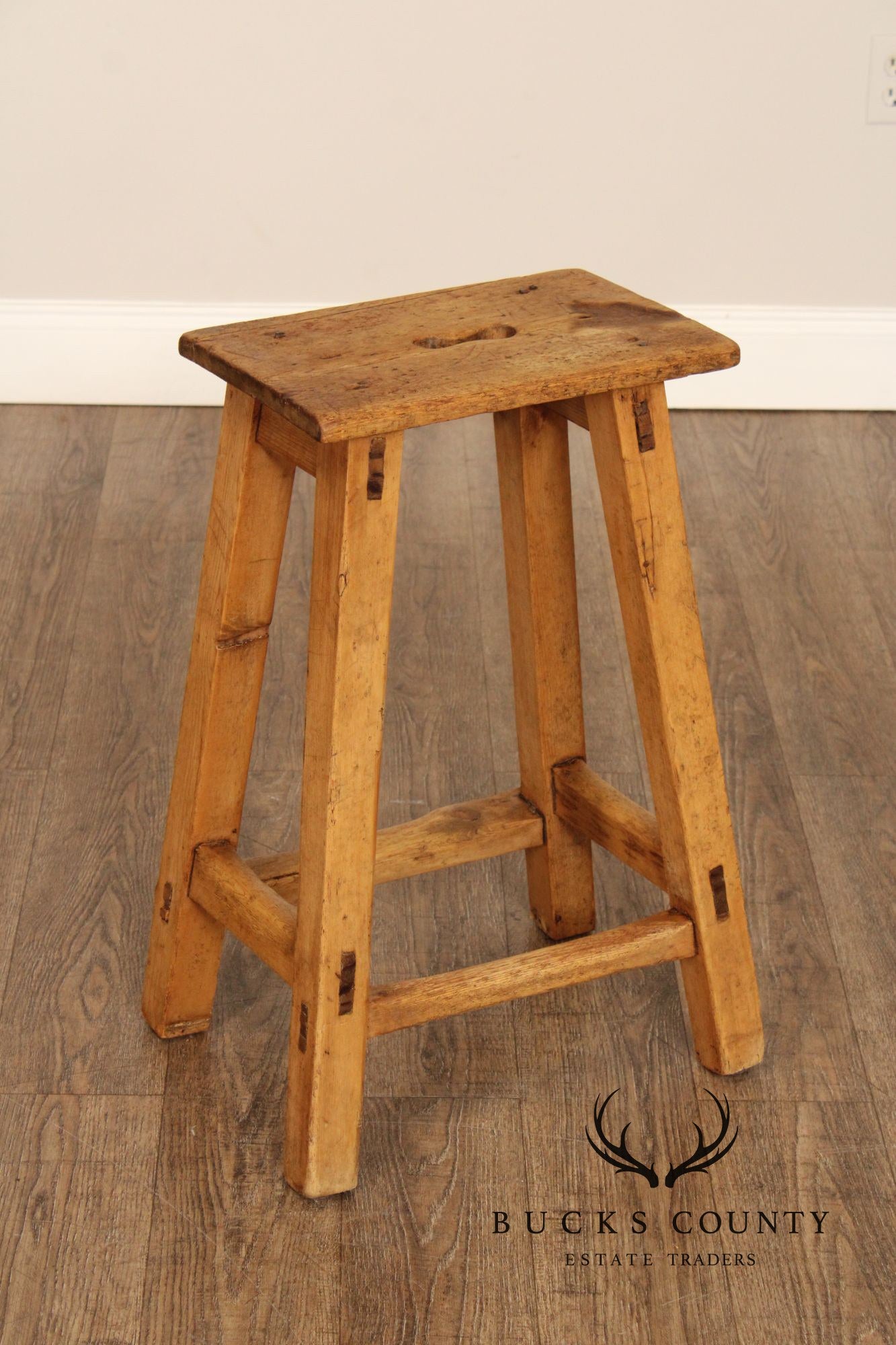 Antique English Pine Stool