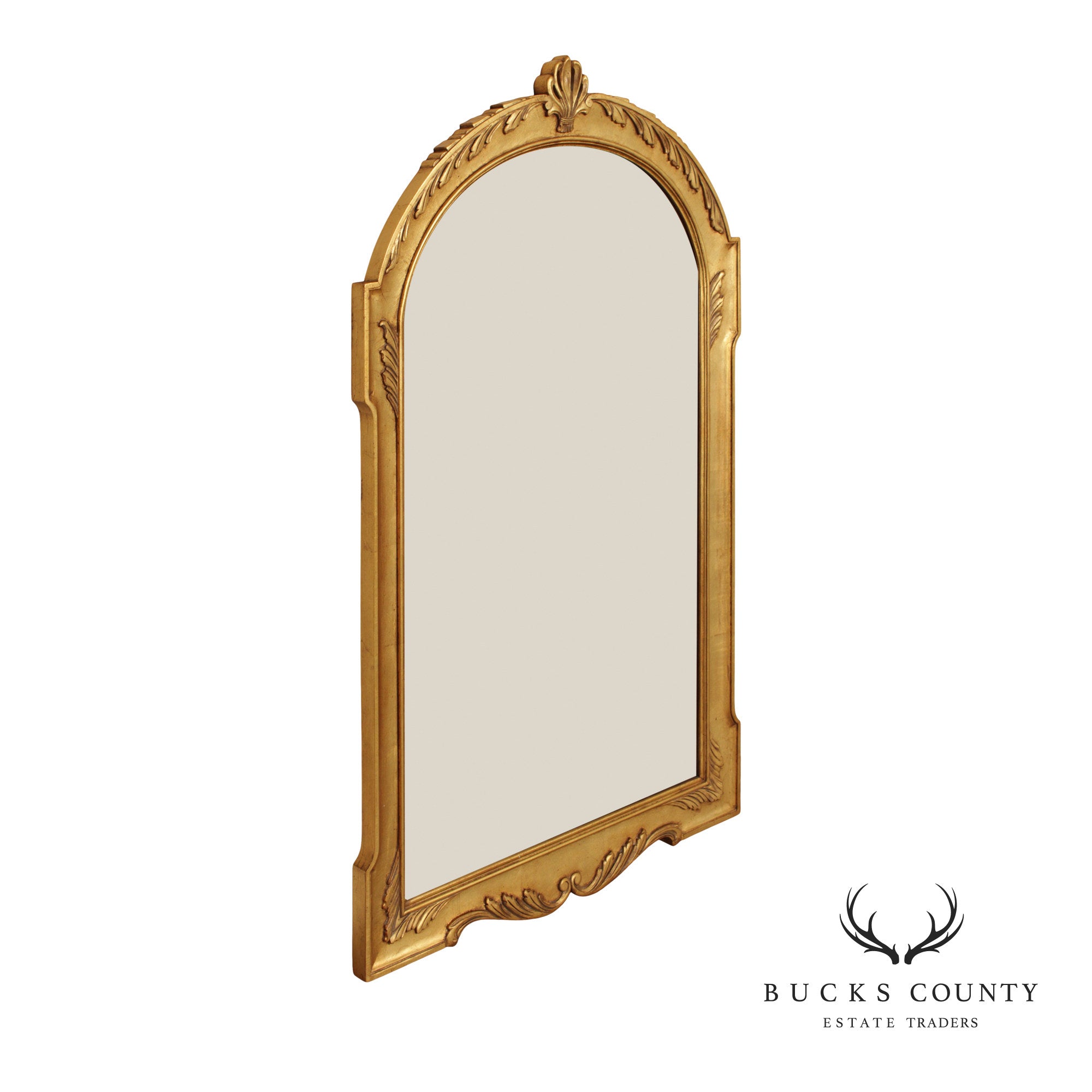 Henkel Harris Arched Gilt Mahogany Wall Mirror