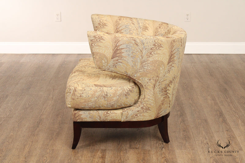 Precedent Sherrill Furniture Modern Pair Of Barrel Back Lounge Chairs