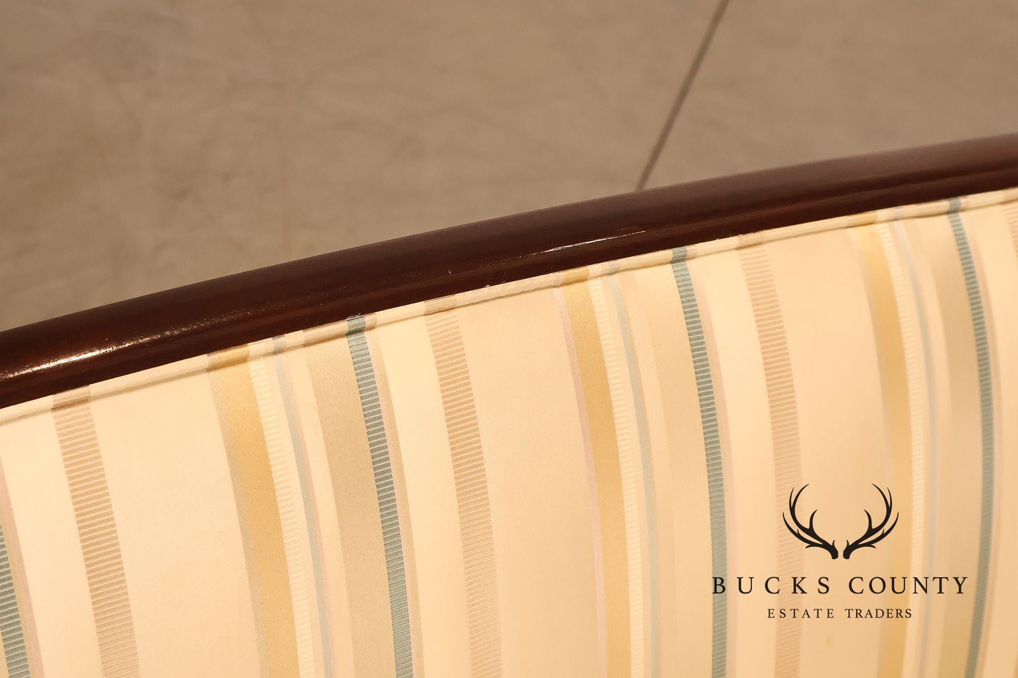 Southwood Sheraton Style Inlaid Mahogany Loveseat