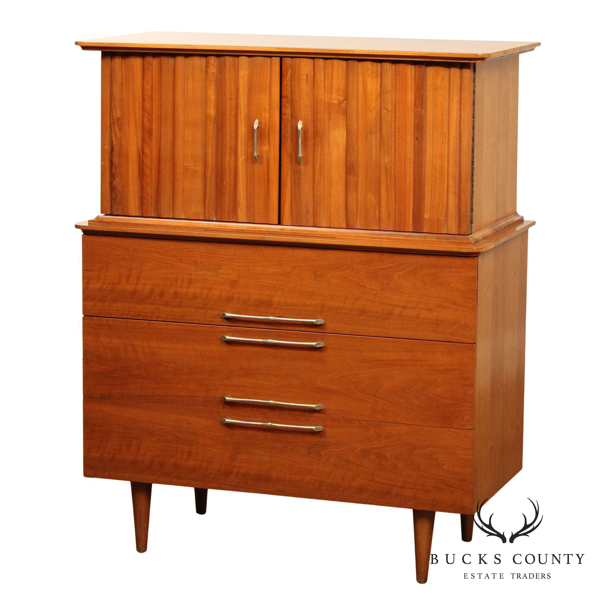 Young Manufacturing Mid Century Modern Walnut Gentleman's Chest