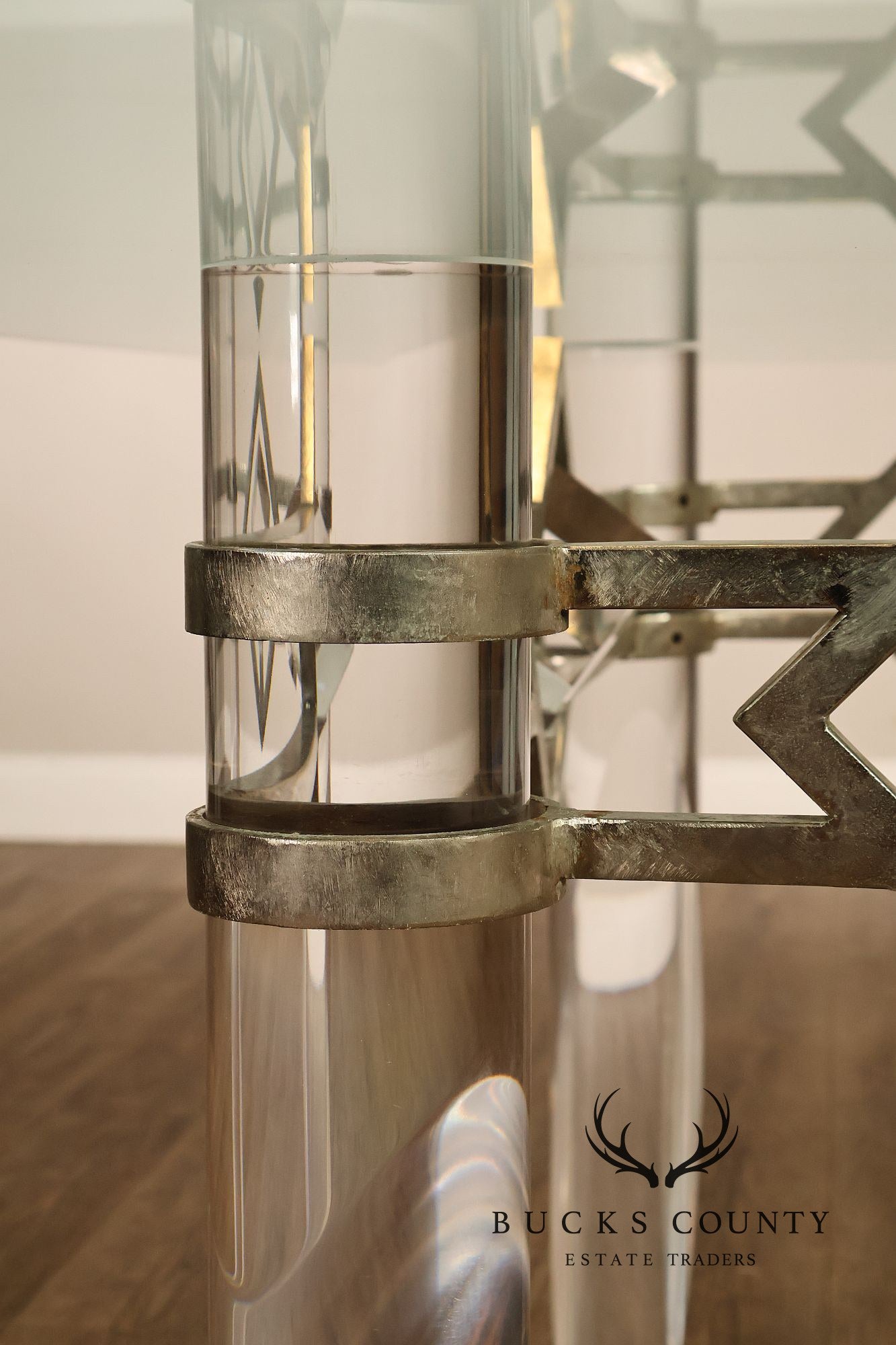 Pietro Costantini For Ello Glass Top Dining Table With Sculptural Base