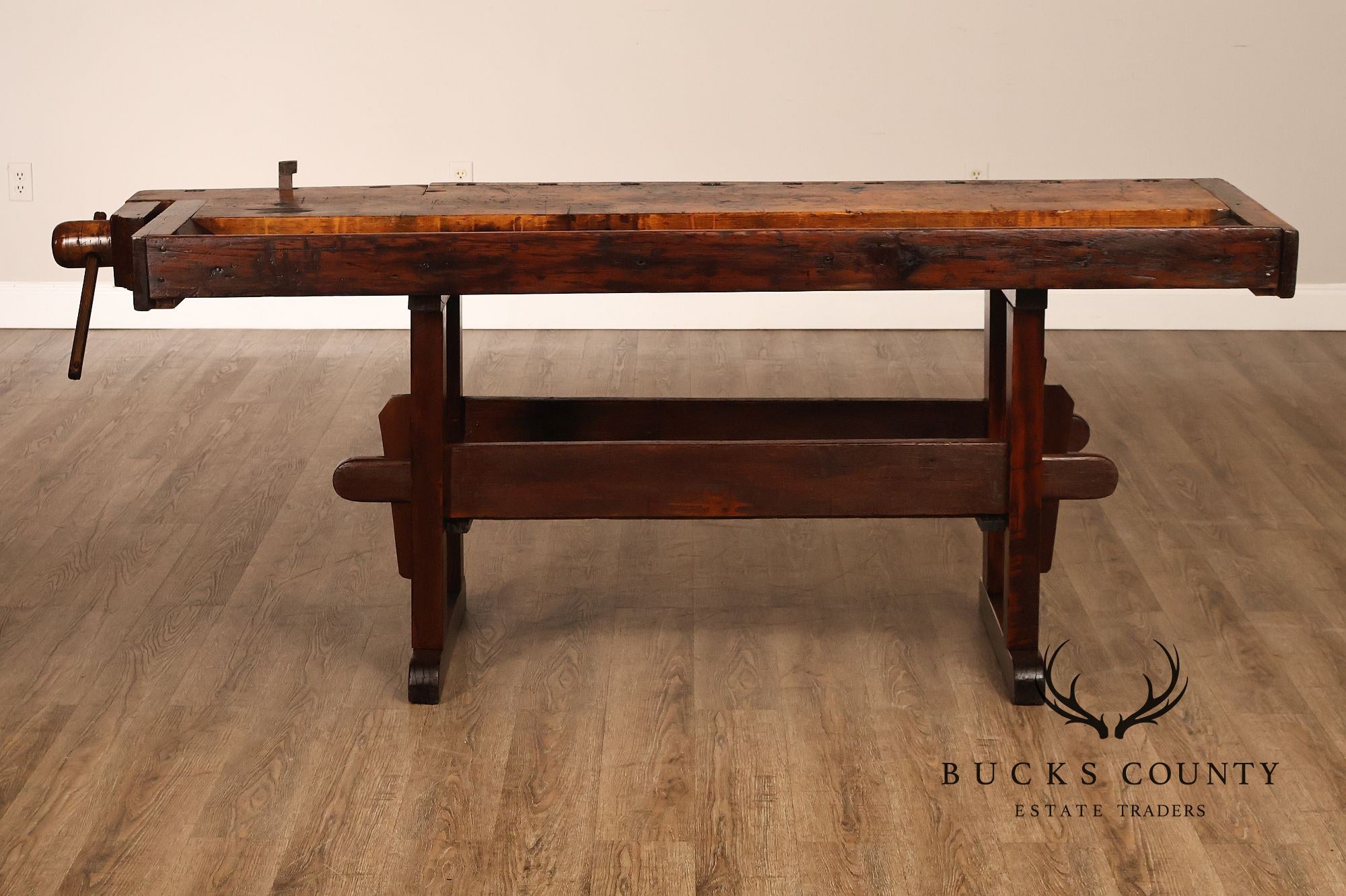 Antique Solid Wood Carpenter’s Workbench