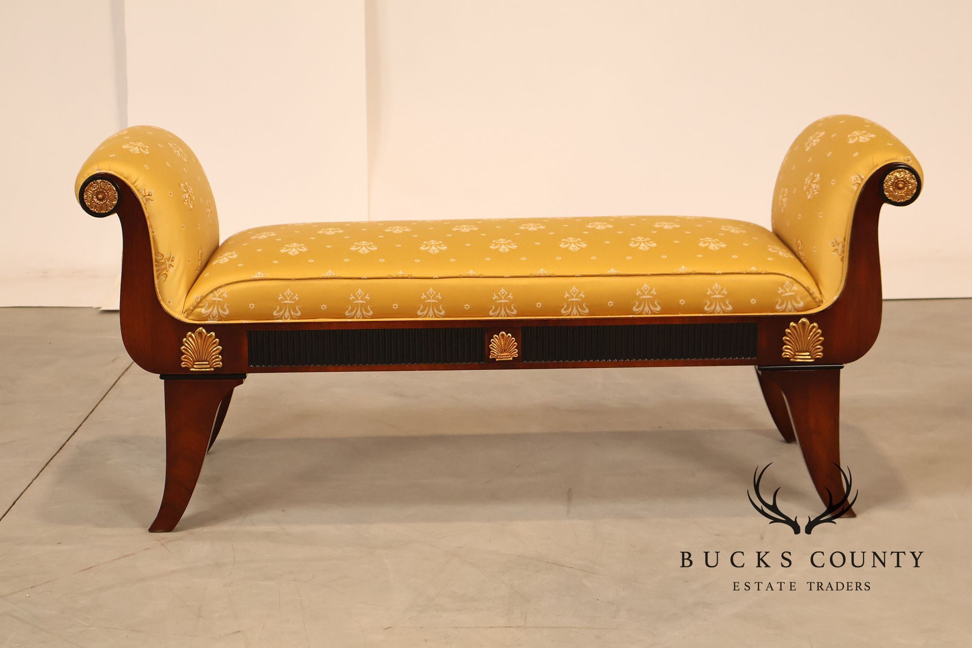 Mariner Furniture Empire Style Mahogany Window Bench