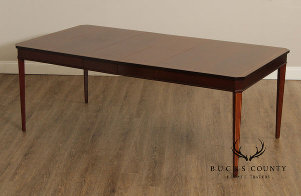 1940's Federal Style Inlaid Mahogany Expandable Dining Table