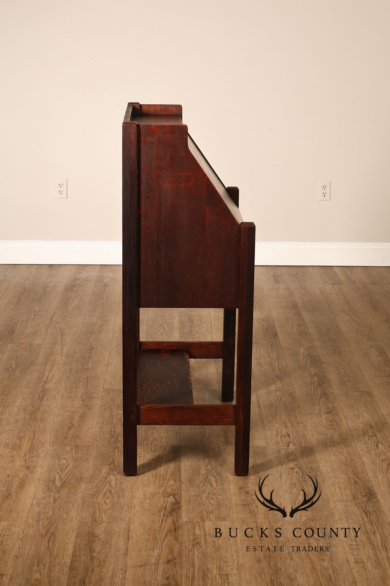 Lifetime Furniture Antique Mission Oak Drop Front Desk