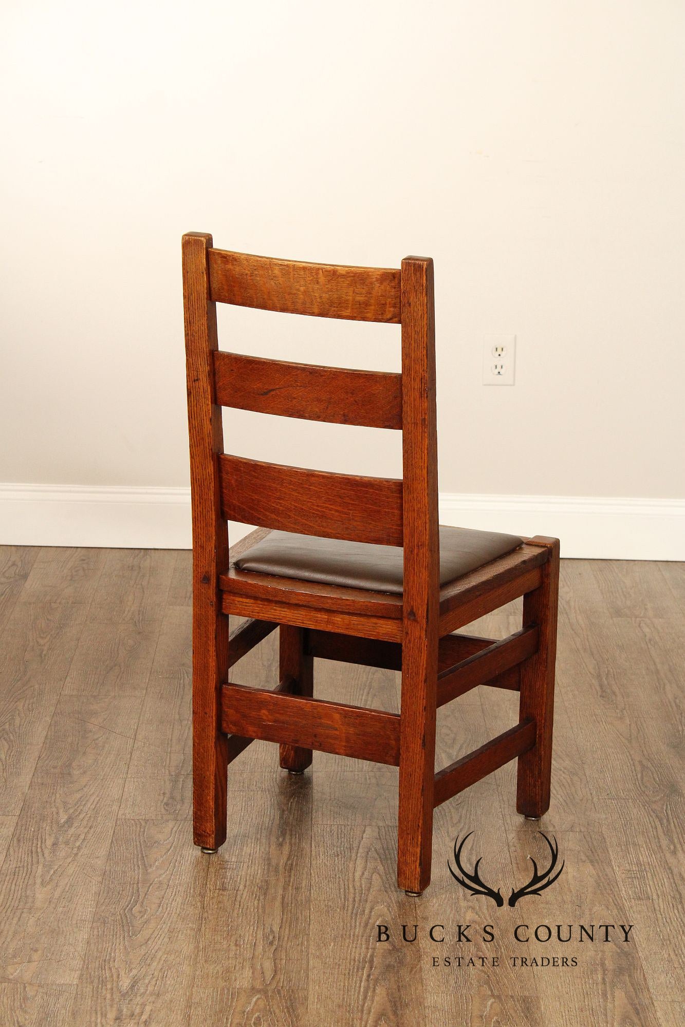 Stickley Brothers Antique Set of Three Mission Oak Dining Chairs