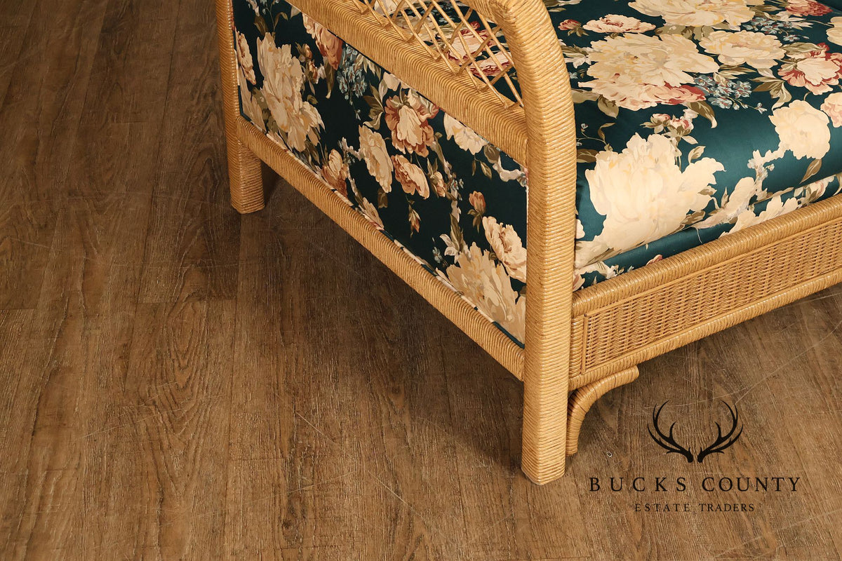 Lexington Henry Link Furniture Upholstered Wicker Loveseat