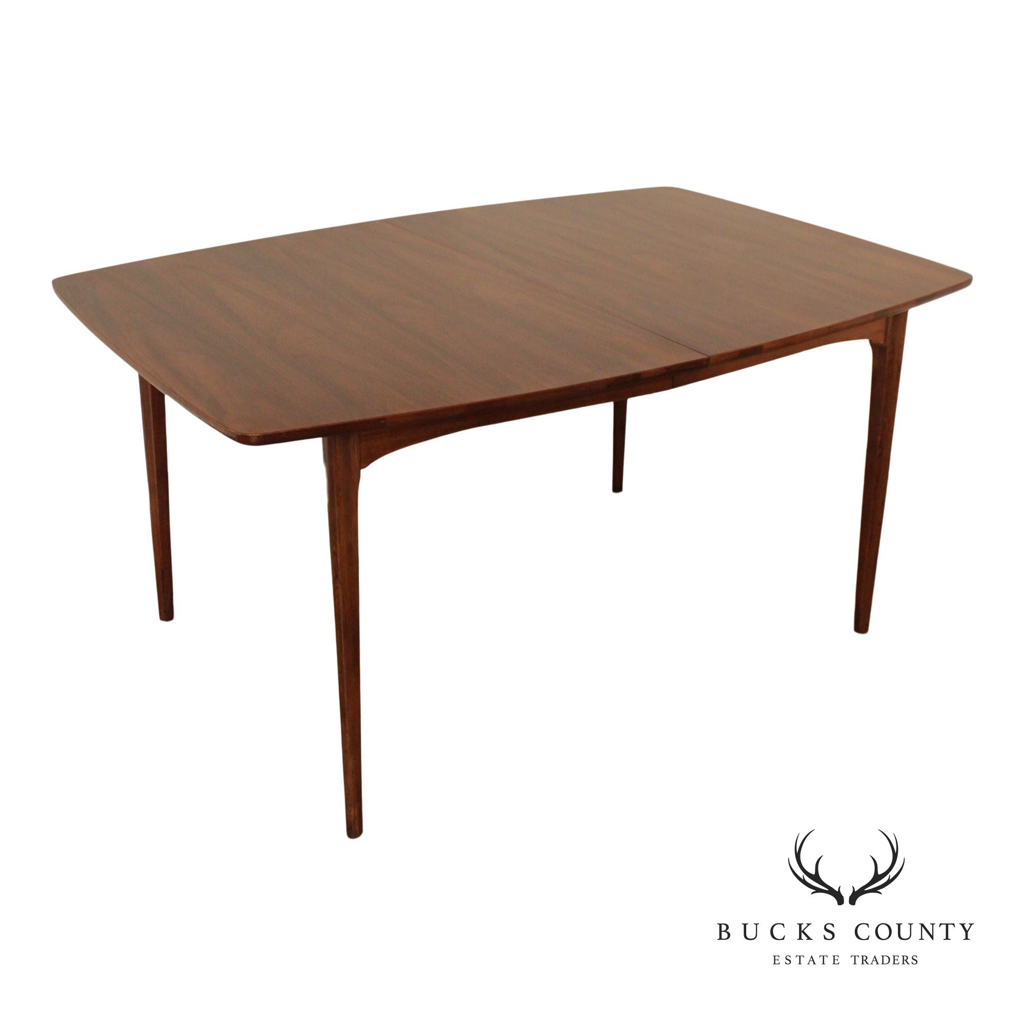 Kent Coffey Perspecta Mid Century Modern Walnut Extendable Dining Table