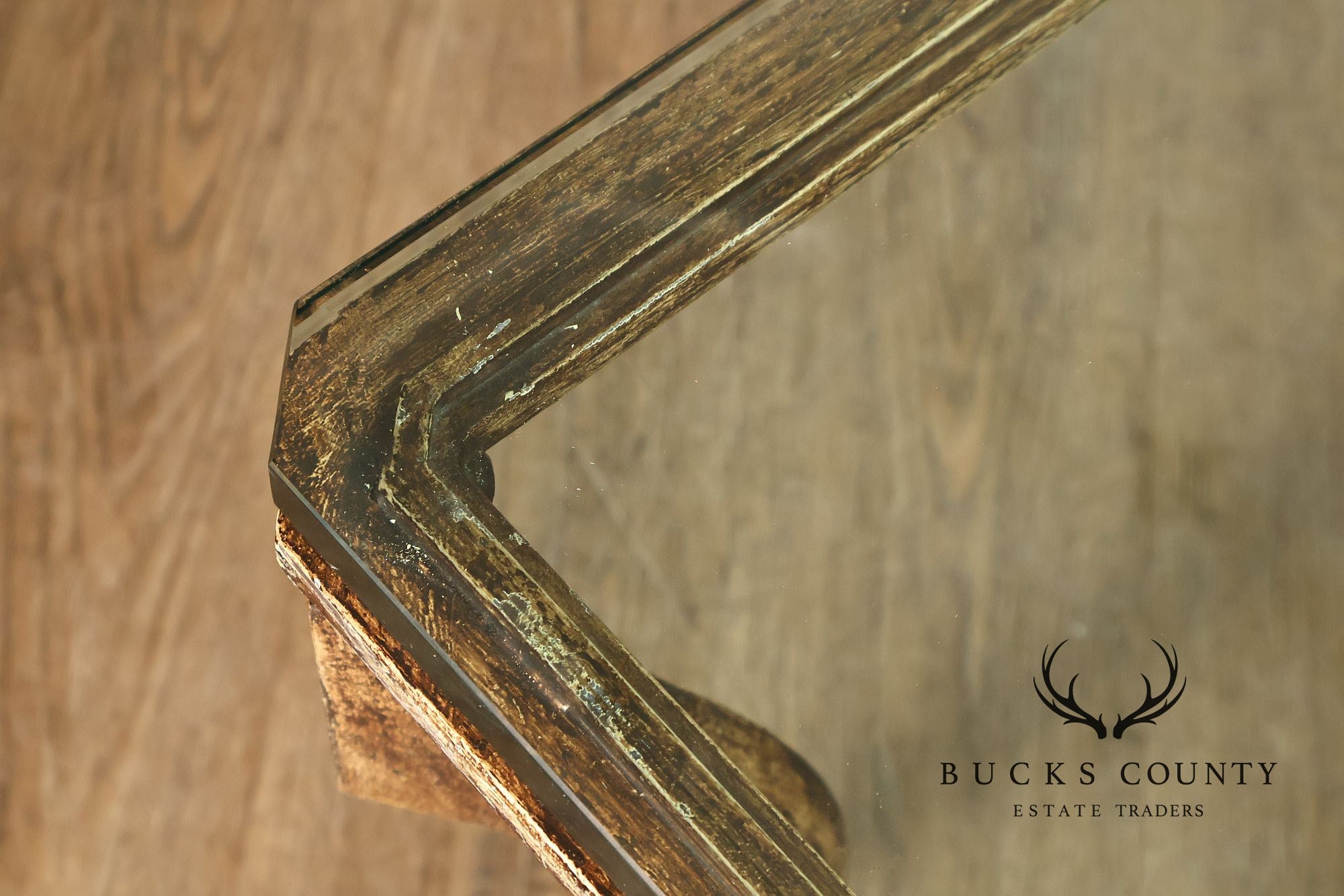 Minton Spindell 'Durant' Glass Top Iron Coffee Table