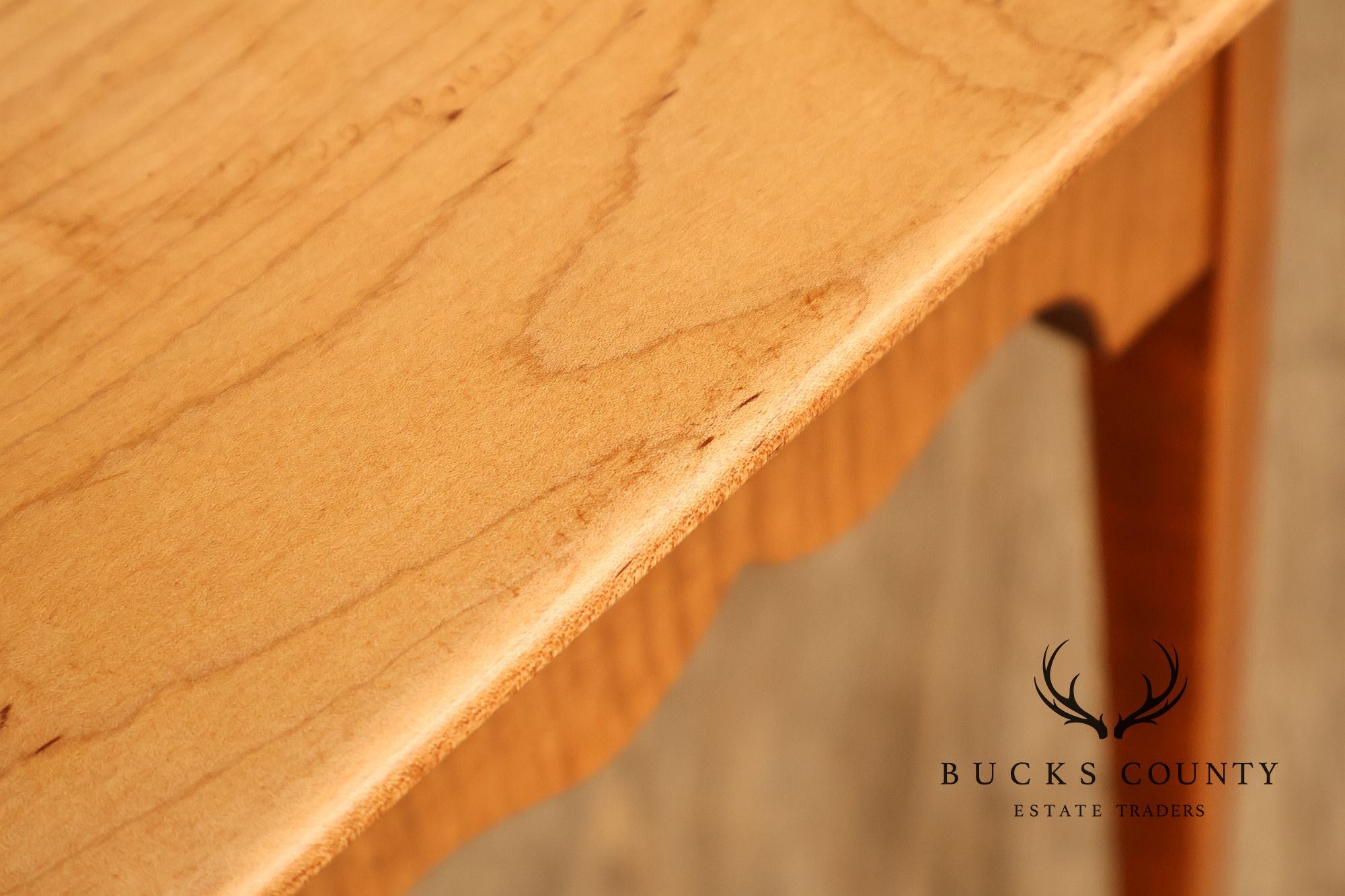 River Bend Ltd. Tiger Maple Triangular Side Table