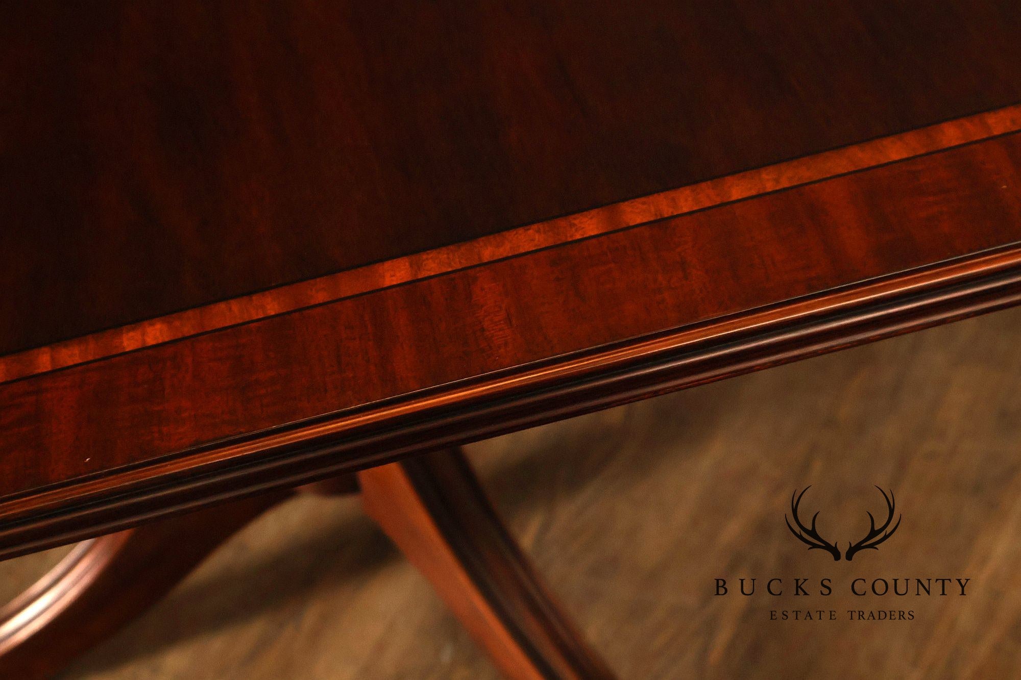 Henkel Harris Mahogany Double Pedestal Dining Table