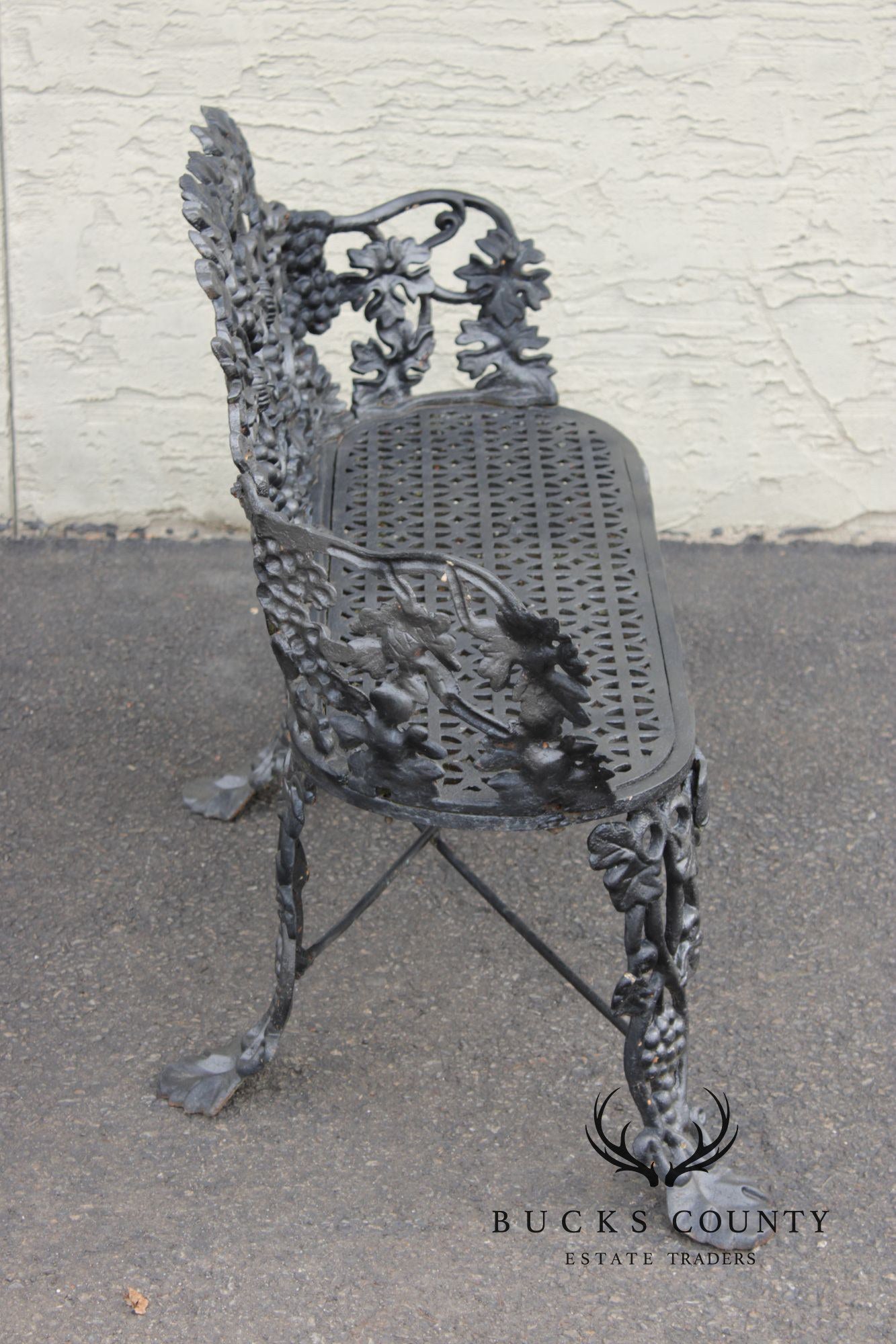Antique Victorian Style Cast Iron Outdoor Garden Bench
