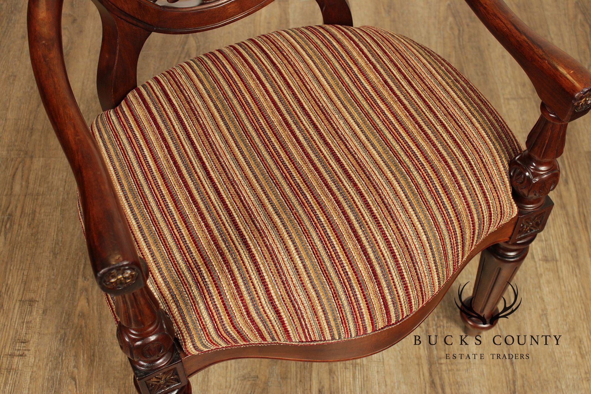 Century Furniture Set of Eight Wheat Sheaf Dining Chairs