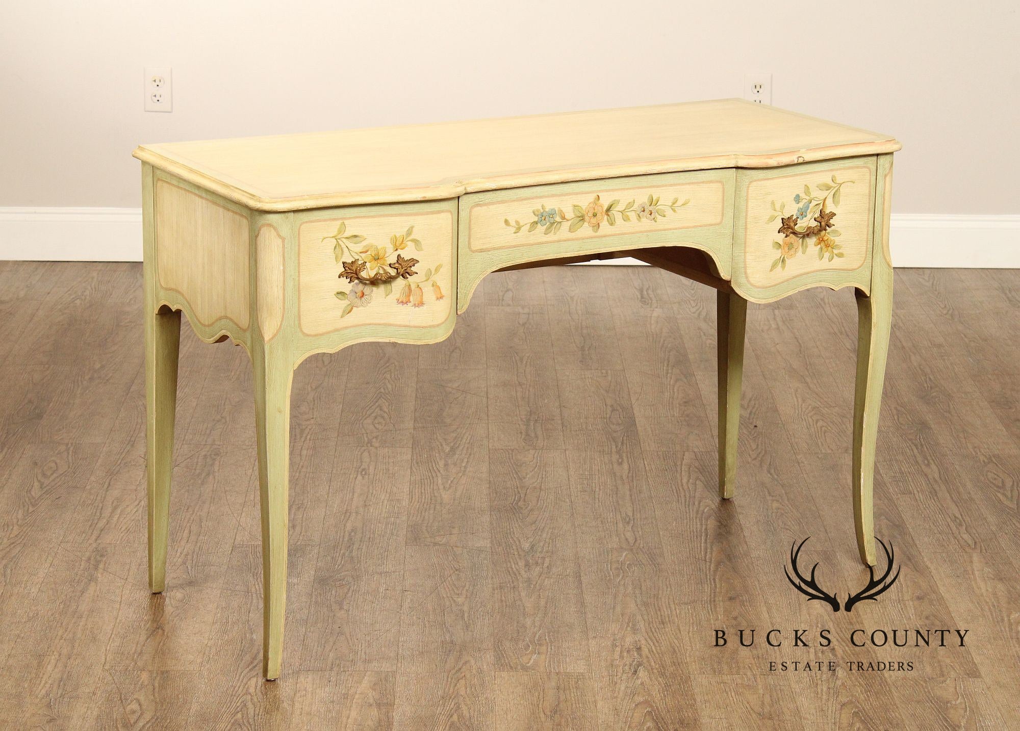 Widdicomb French Provincial Style Paint Decorated Vanity