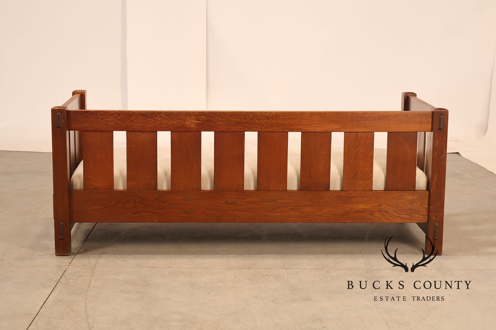 Antique Gustav Stickley No. 208 Arts And Crafts Mission Oak Settle