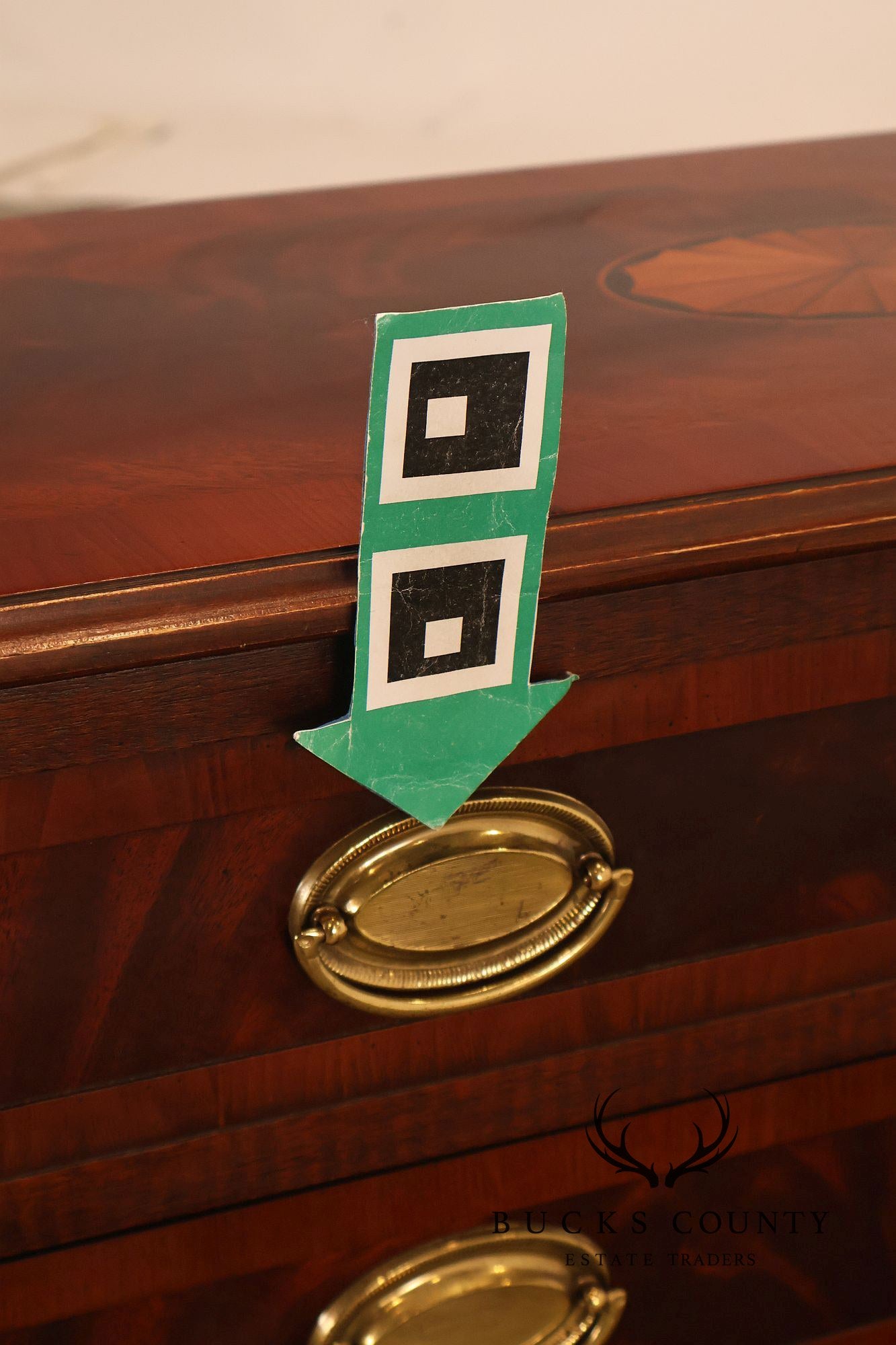 Hekman Federal Style Mahogany Inlaid Silver Chest