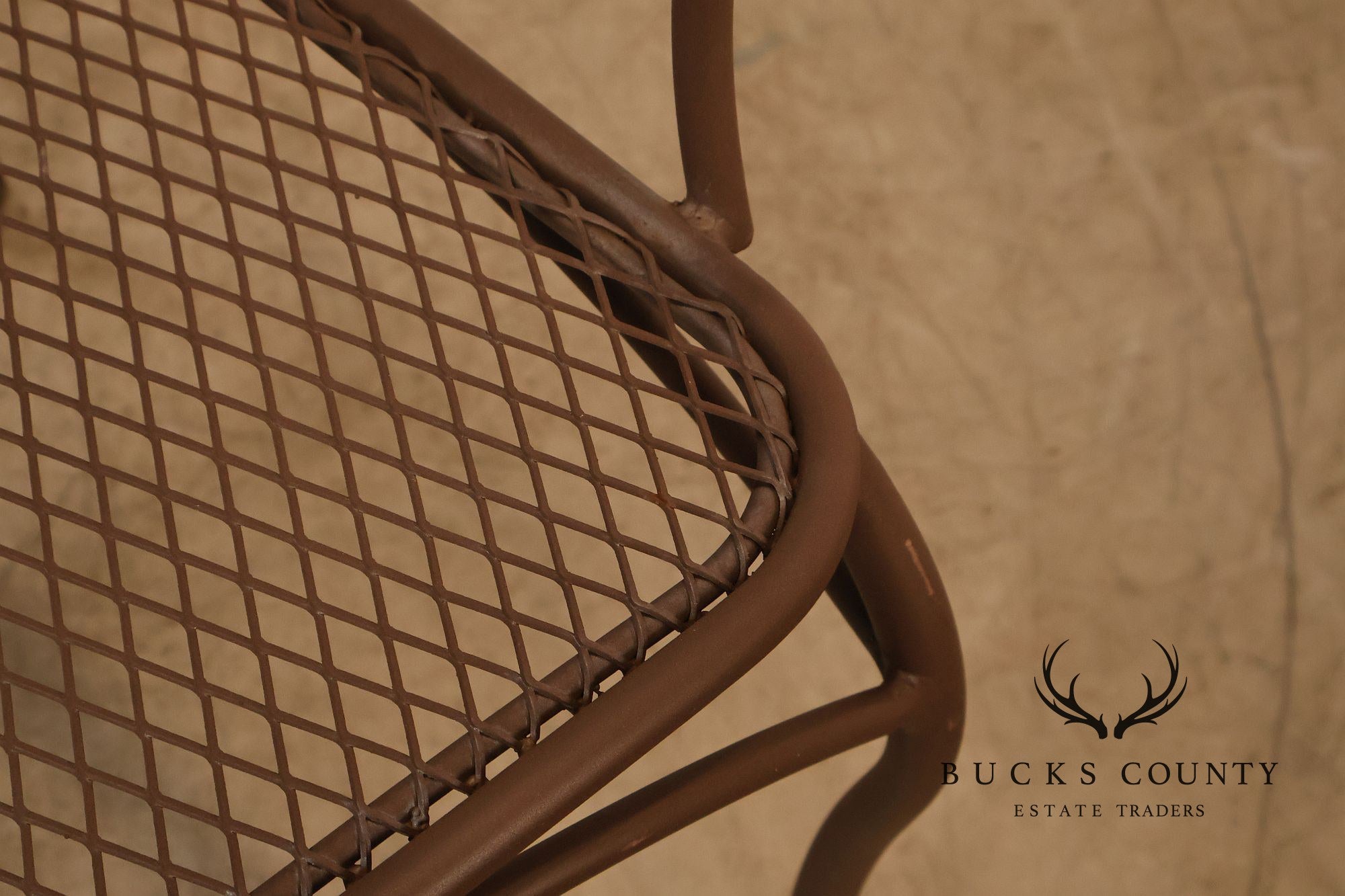 Tuscan Style Set of Four Wrought Iron Patio Chairs