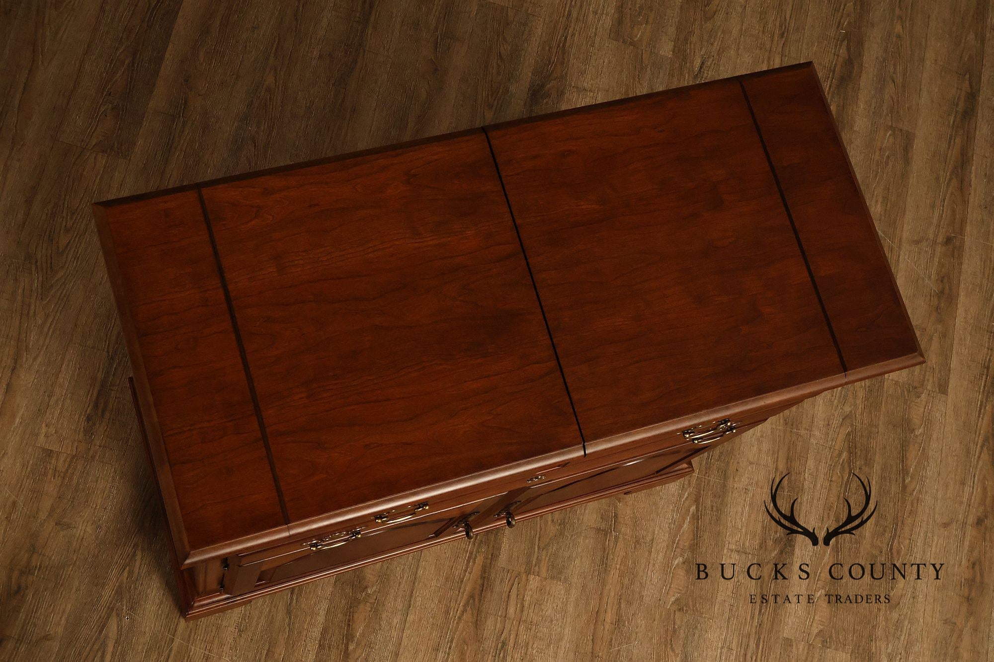 American Drew Chippendale Style Cherry Flip Top Server