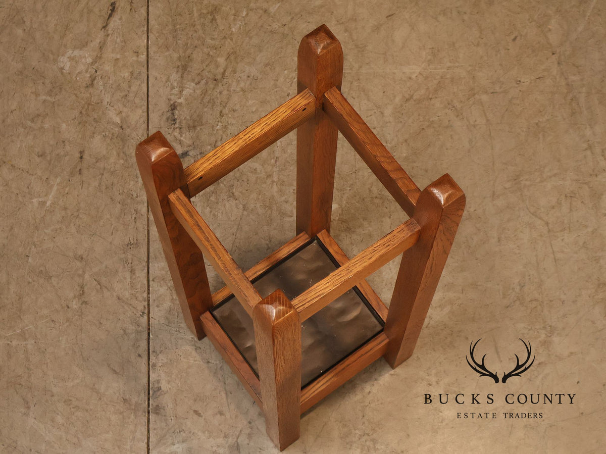 Stickley Mission Collection Oak Umbrella Stand