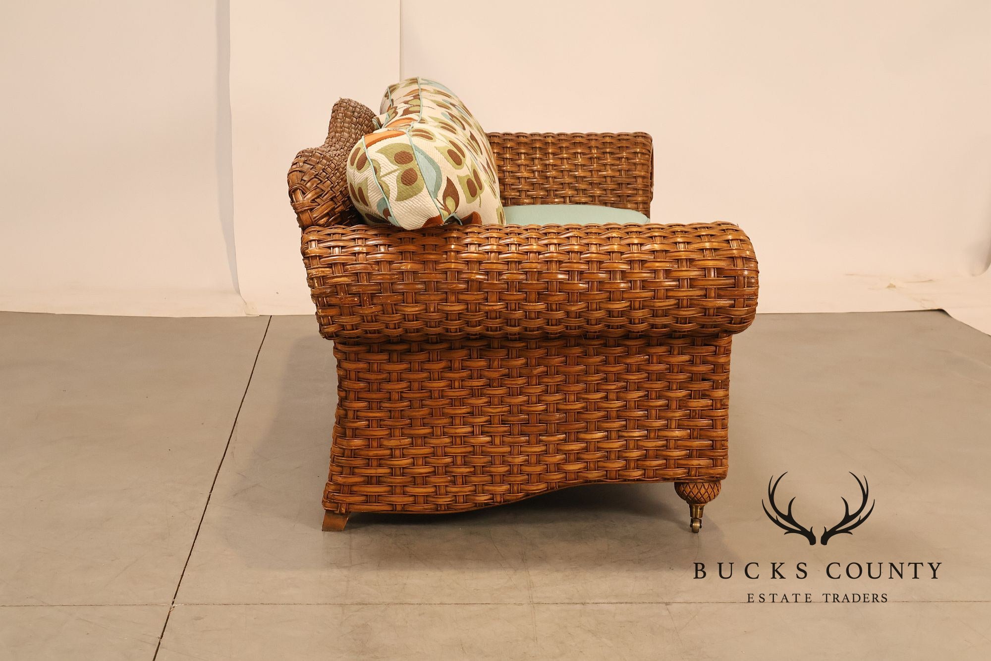Lane Venture Excursions Pair Of Wicker Sofas With Cushions