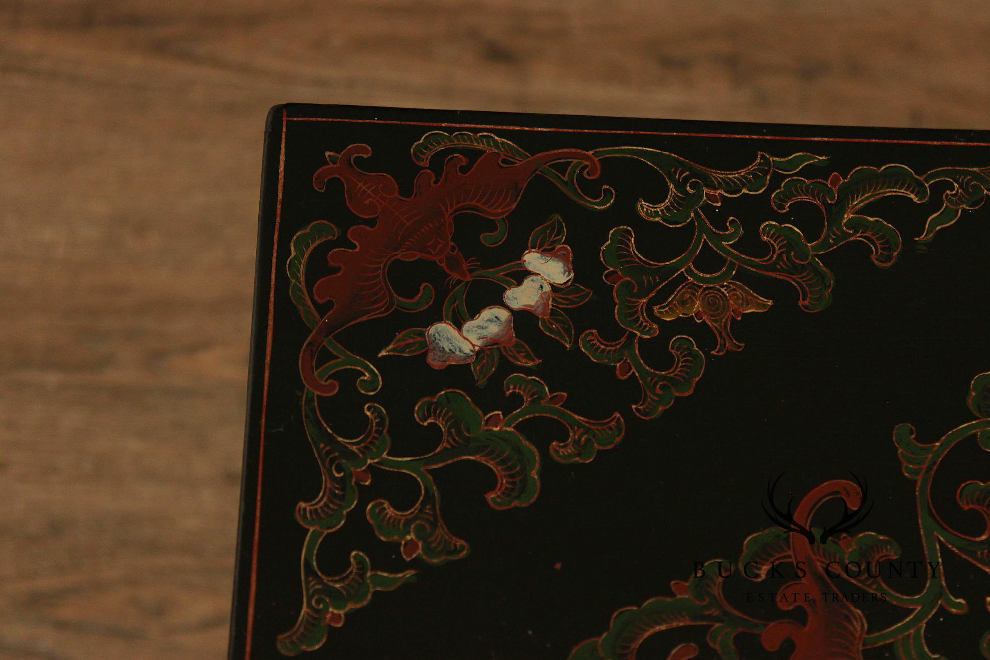 Vintage Asian Lacquered Coffee or Side Table