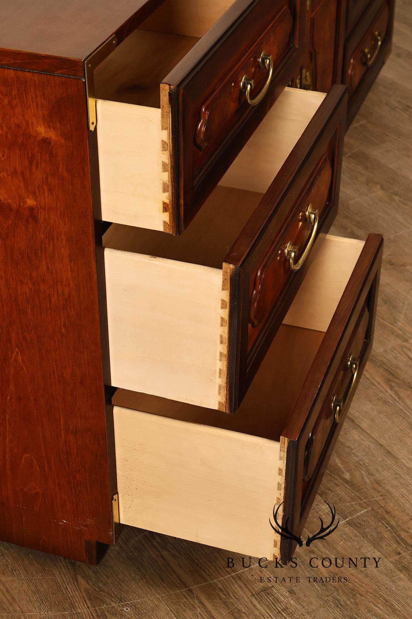 Bernhardt Vintage Campaign Style Door Chest