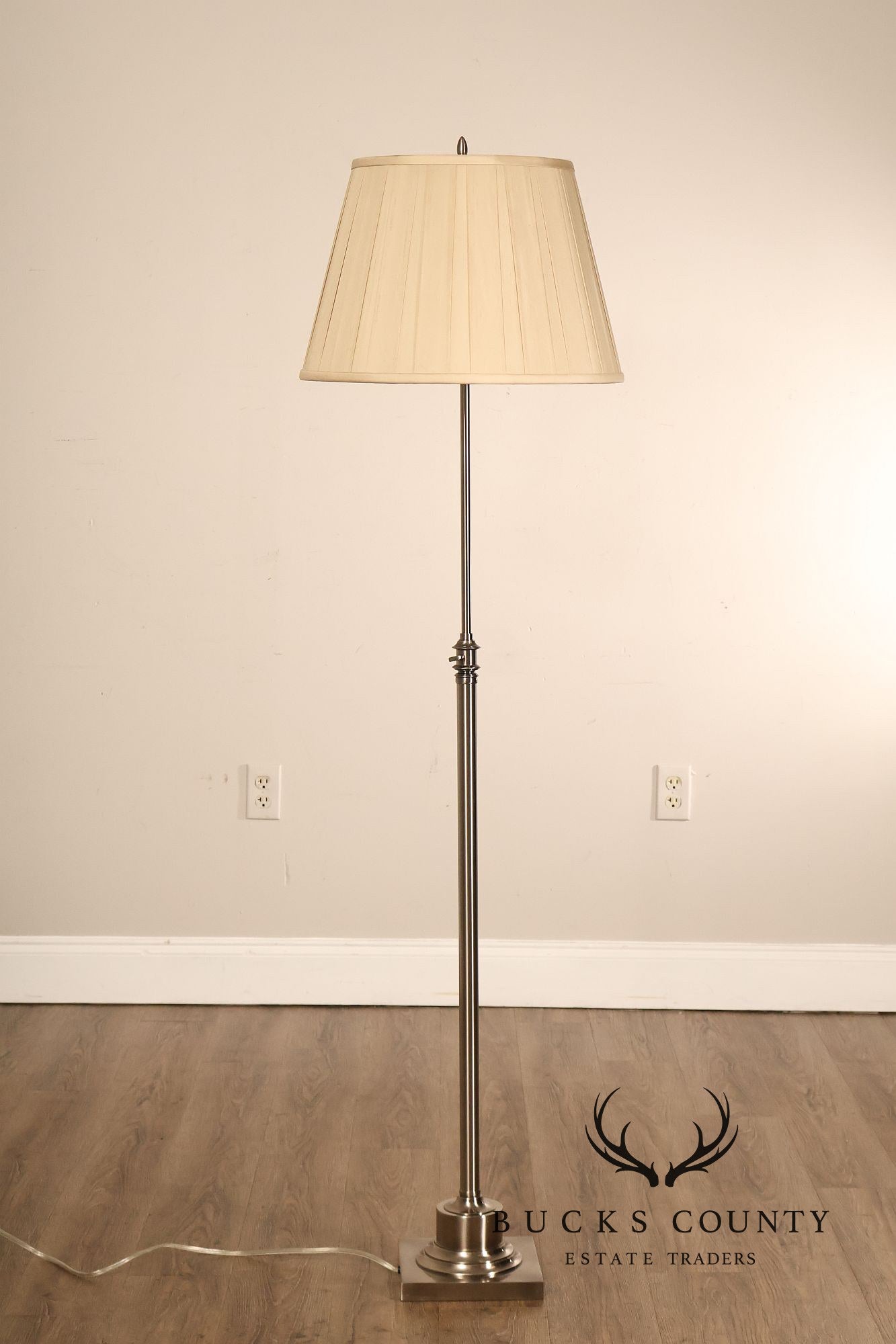 Restoration Hardware Adjustable Height Steel Floor Lamp