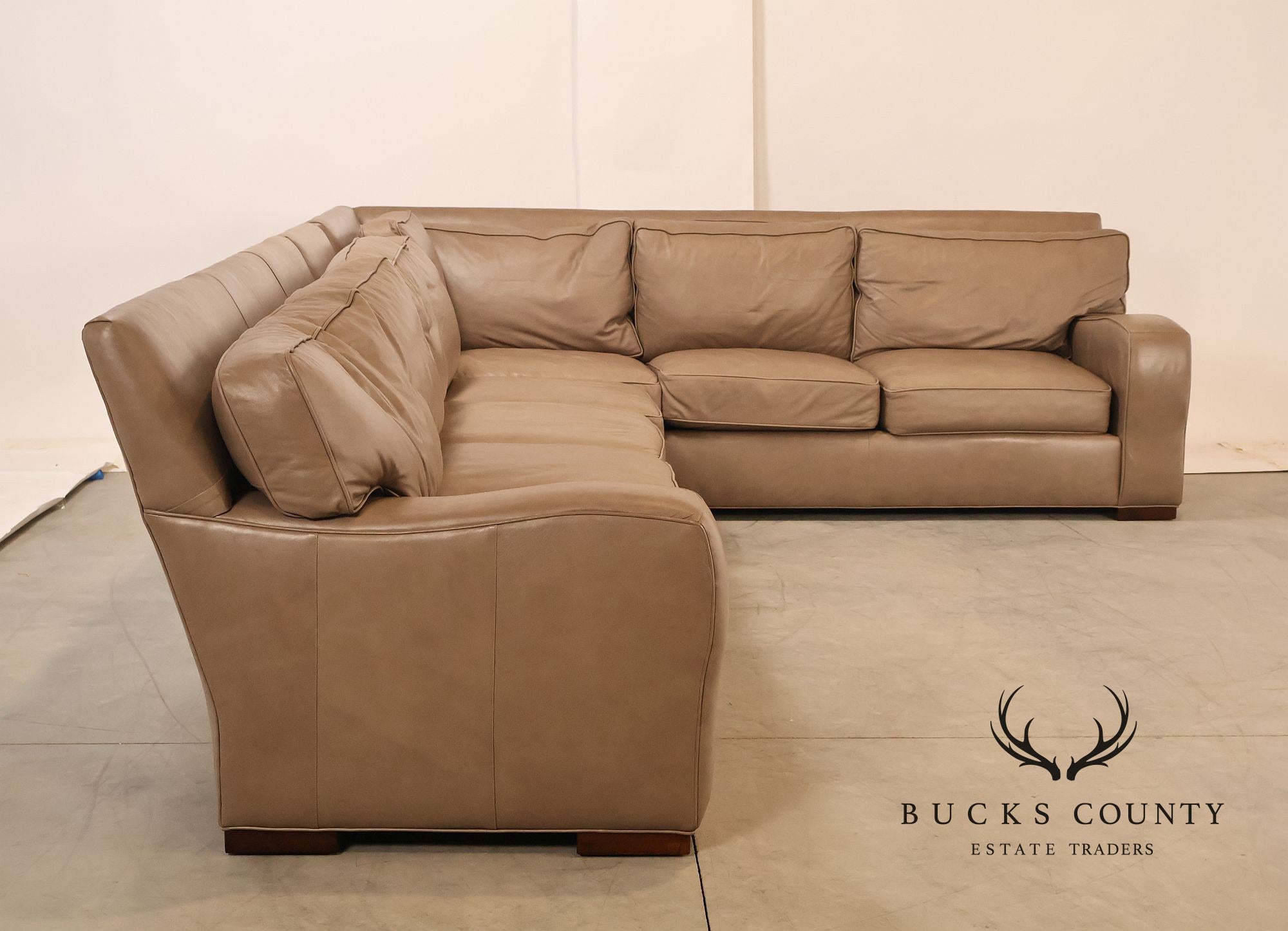 Century Furniture Leather Sectional Sofa