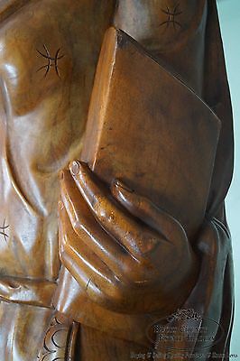 Magnificent Antique Hand Carved Mahogany Monumental 10.5 Foot Statue of Liberty