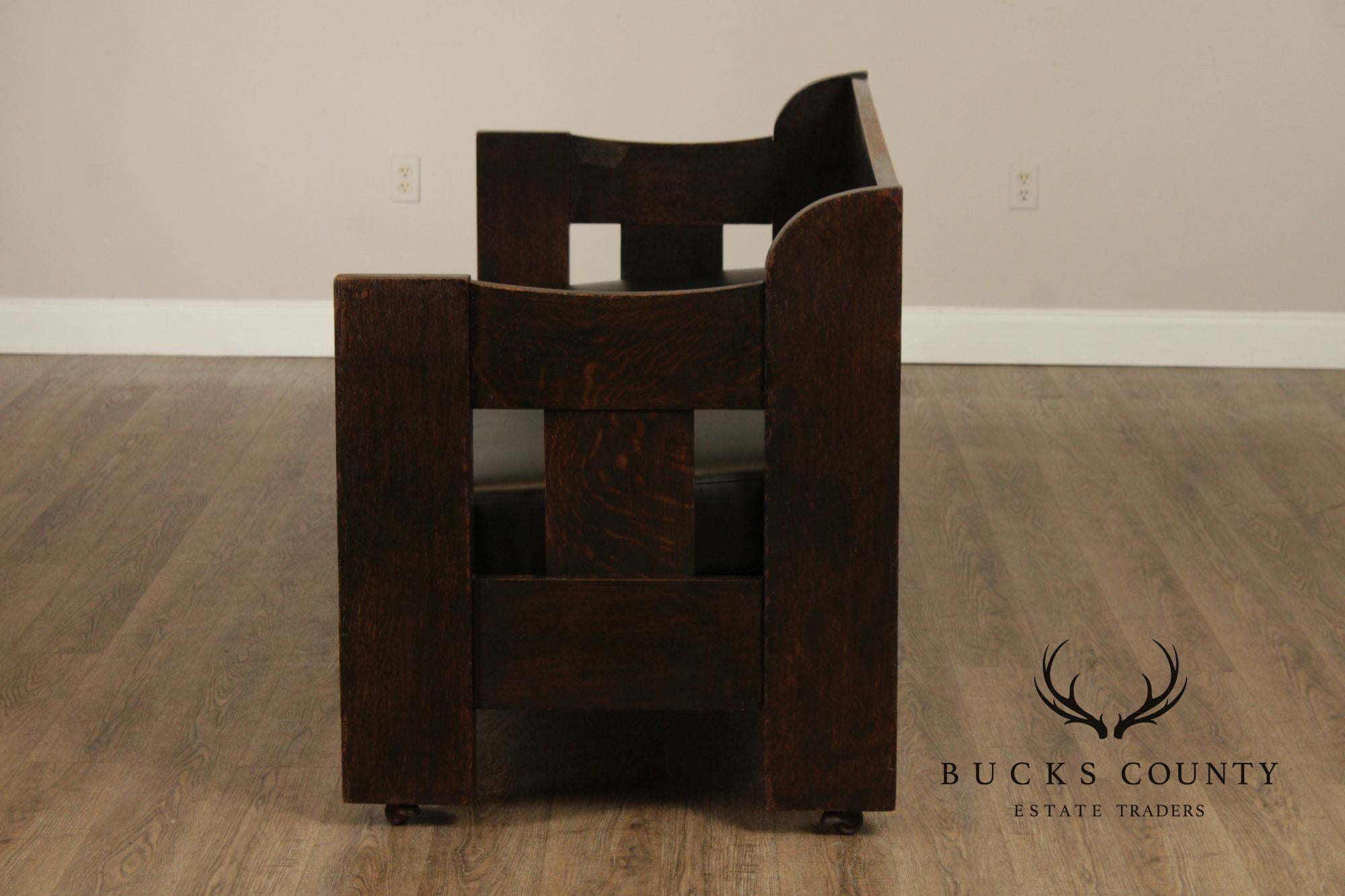 Limbert Antique Arts & Crafts Oak Settle Sofa