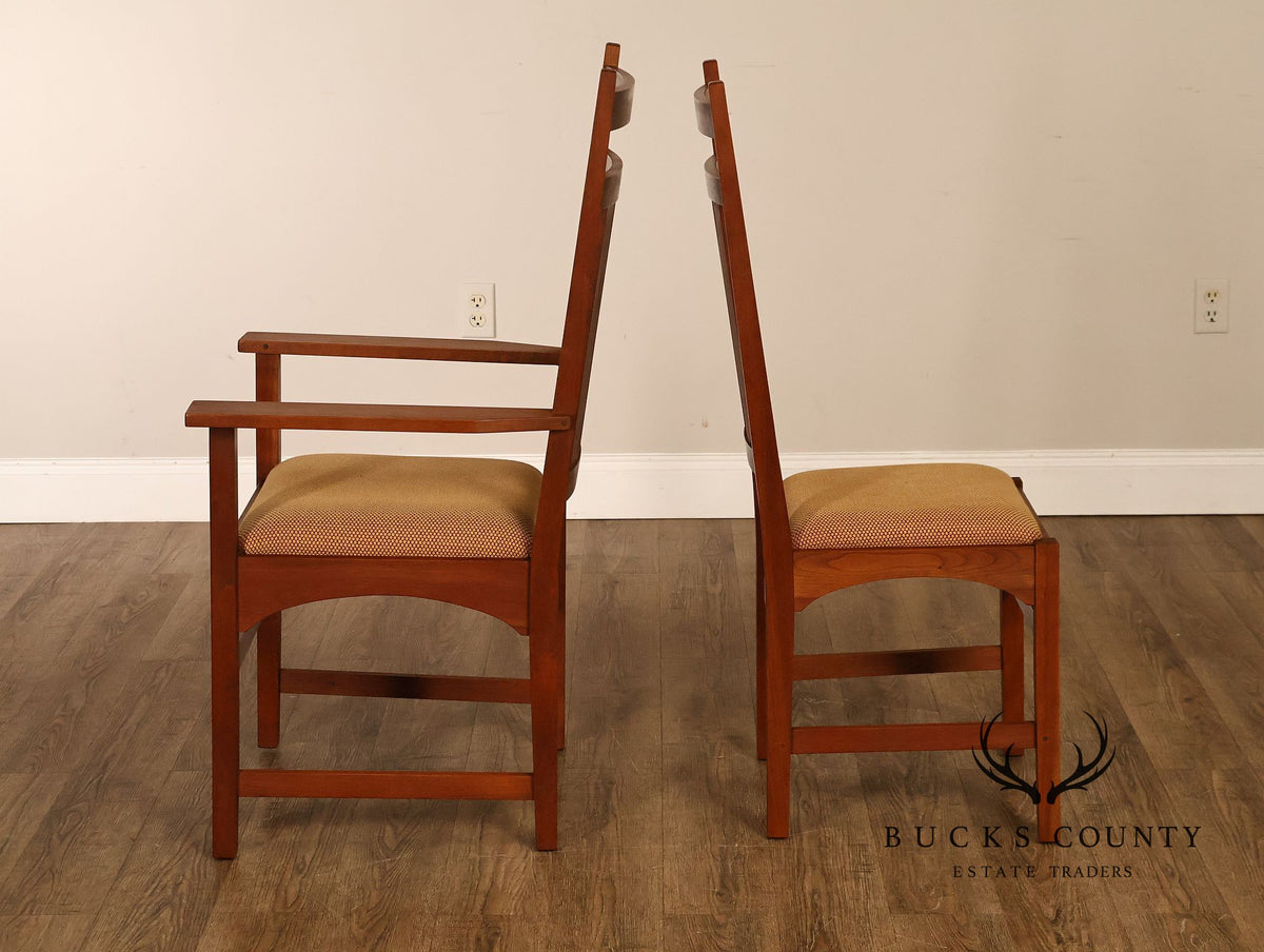 Stickley Harvey Ellis Arts And Crafts Cherry Dining Chairs Set Of Six
