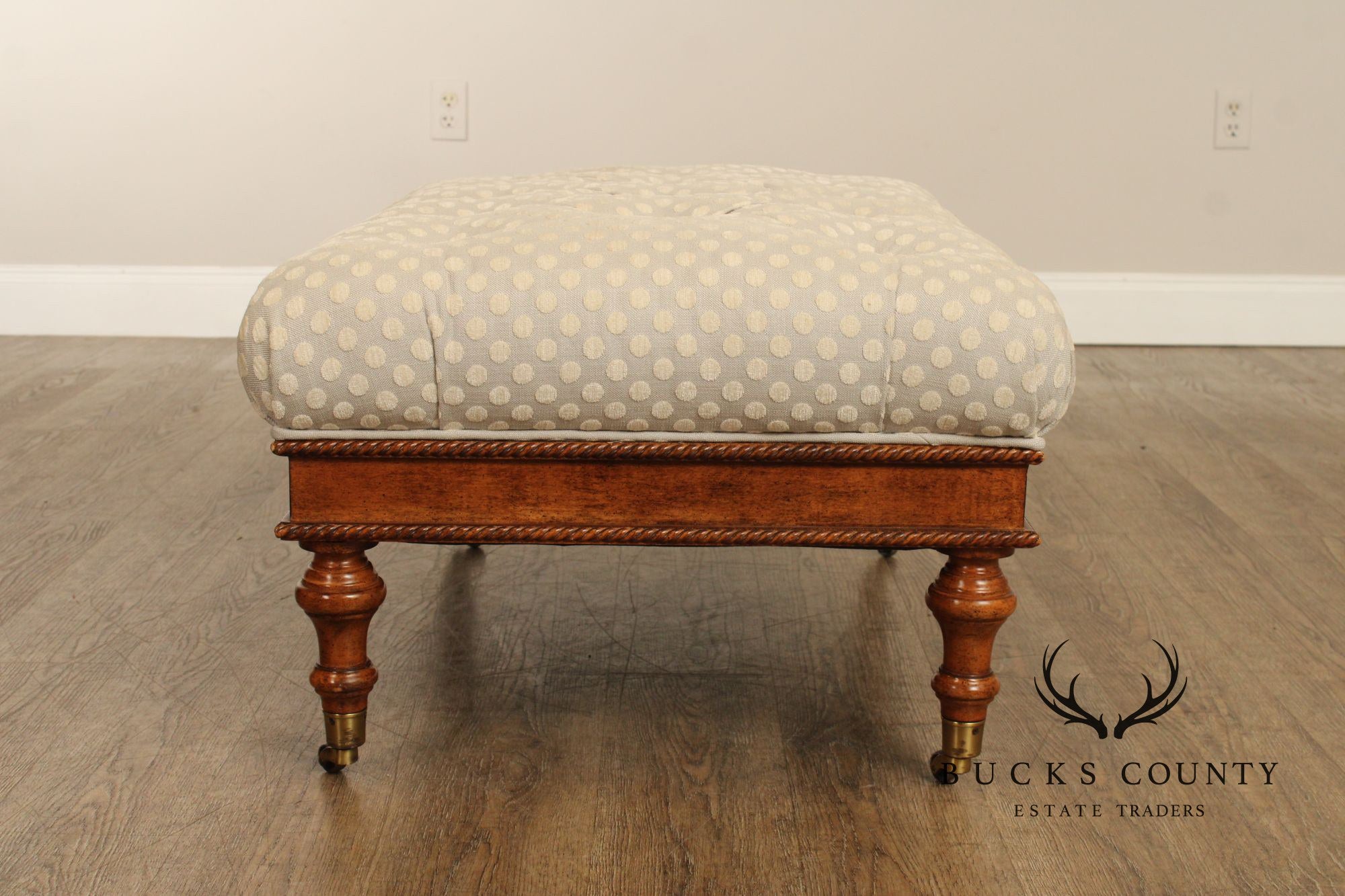 English Regency Style Tufted Ottoman