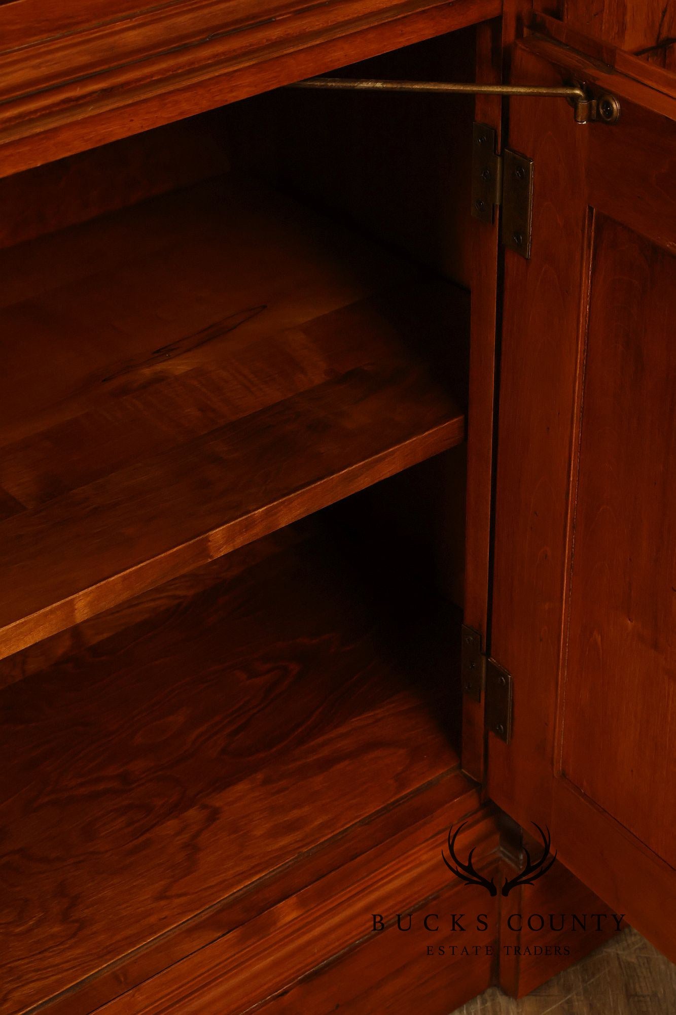 Ethan Allen 'Legacy' Maple Open Carved Library Bookcase
