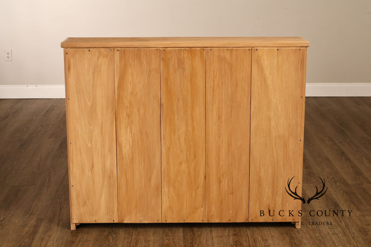 Rancho Monterey Style Oak Open Four Shelf Bookcase