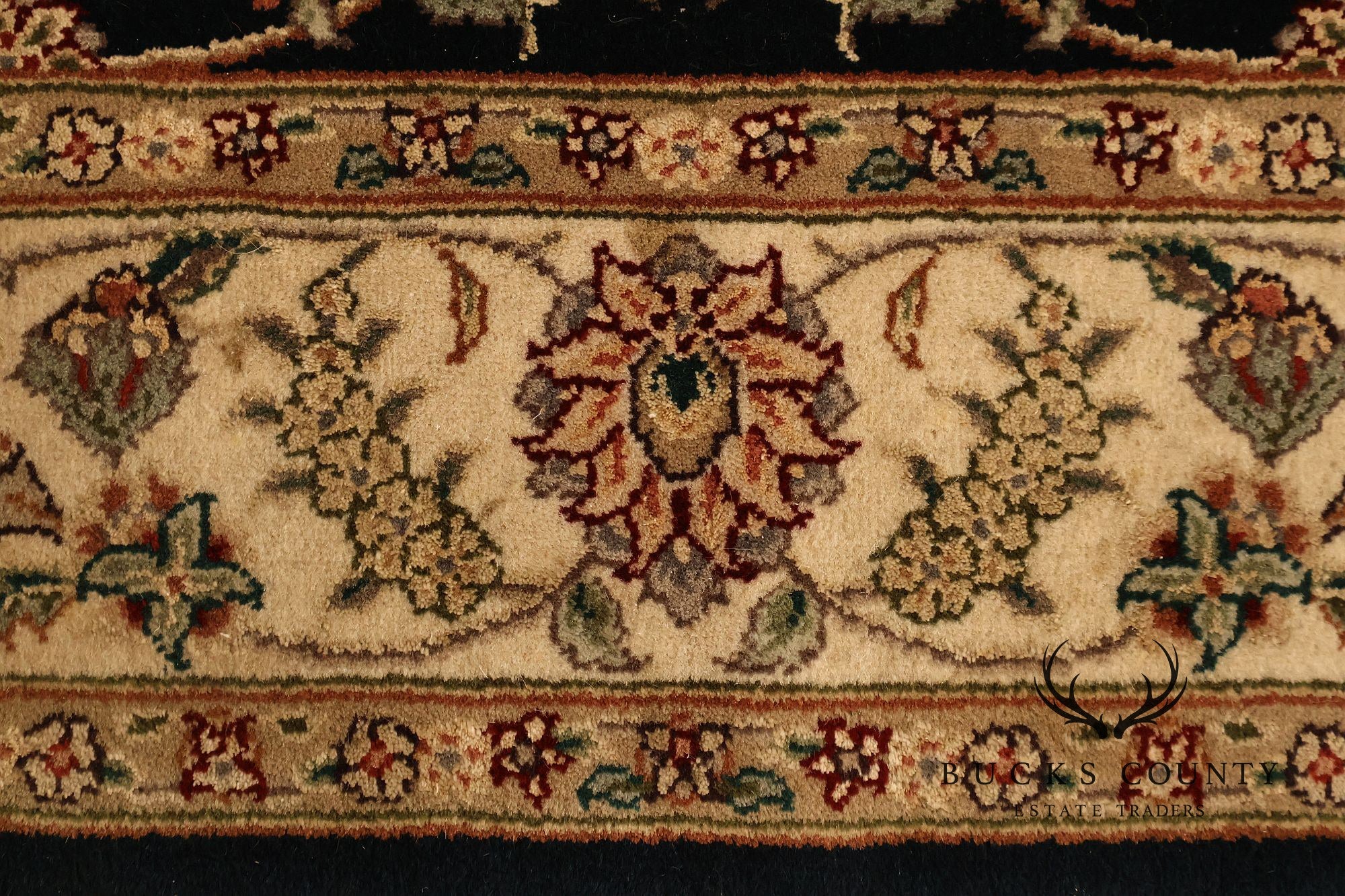 Chinese Tabriz Fish Pattern Hand Woven Wool & Silk Area Rug 4' x 6'