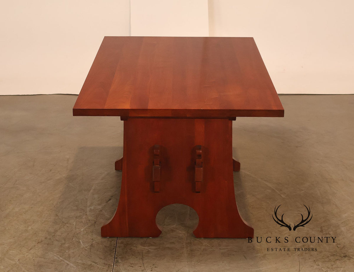 Stickley Mission Collection Cherry Trestle Extension Dining Table