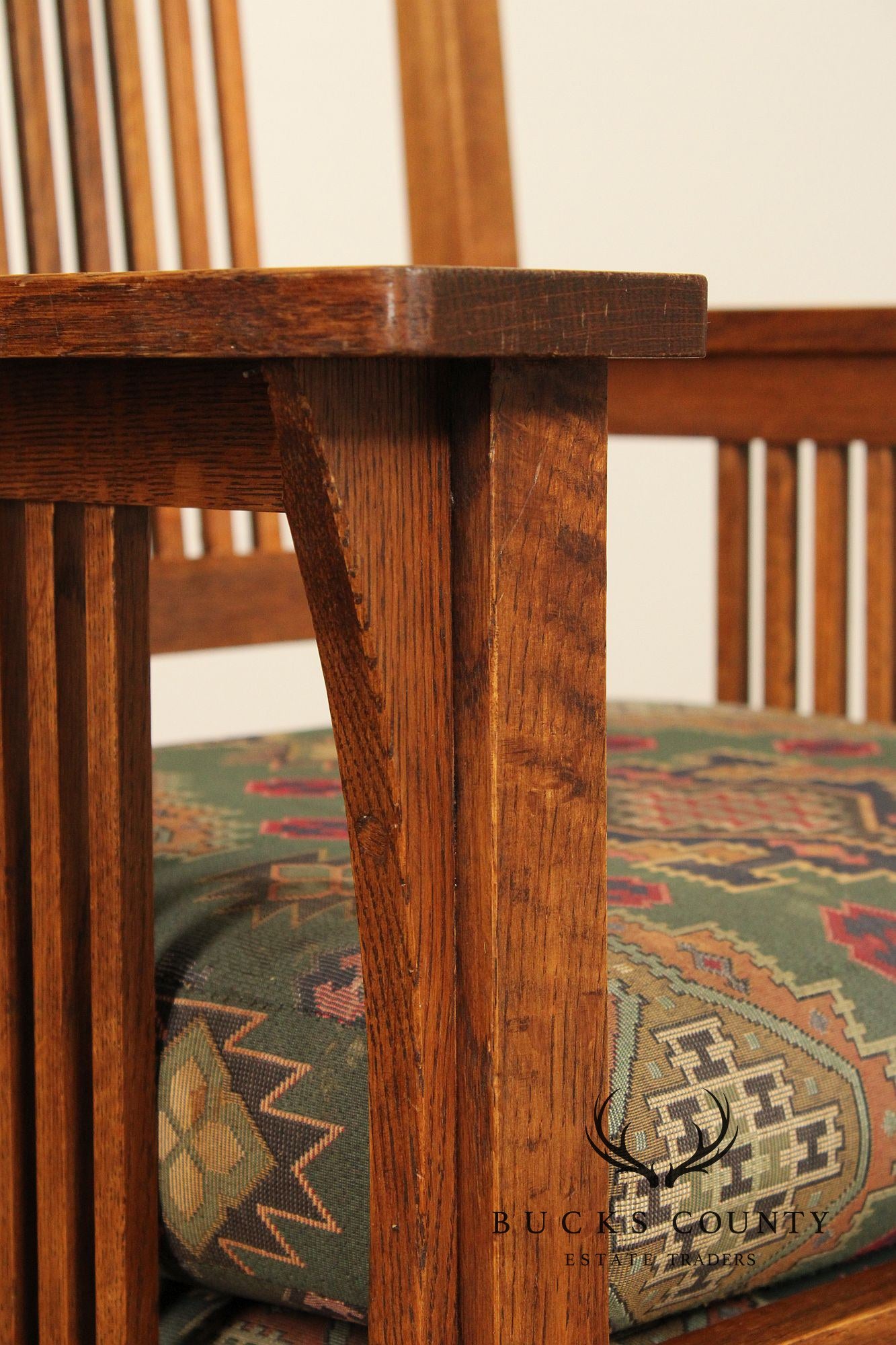 Stickley Mission Collection Pair of Oak Spindle Armchairs