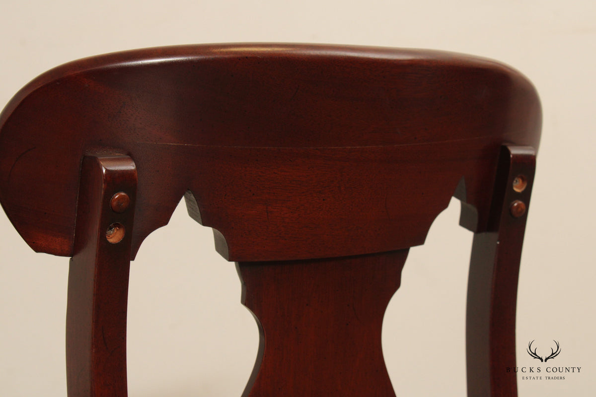 Hickory Chair Empire Style Pair of Mahogany Dining Side Chairs